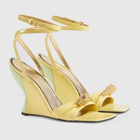 Gucci Snake Hardware High Heel Sandals SIZE 40.5