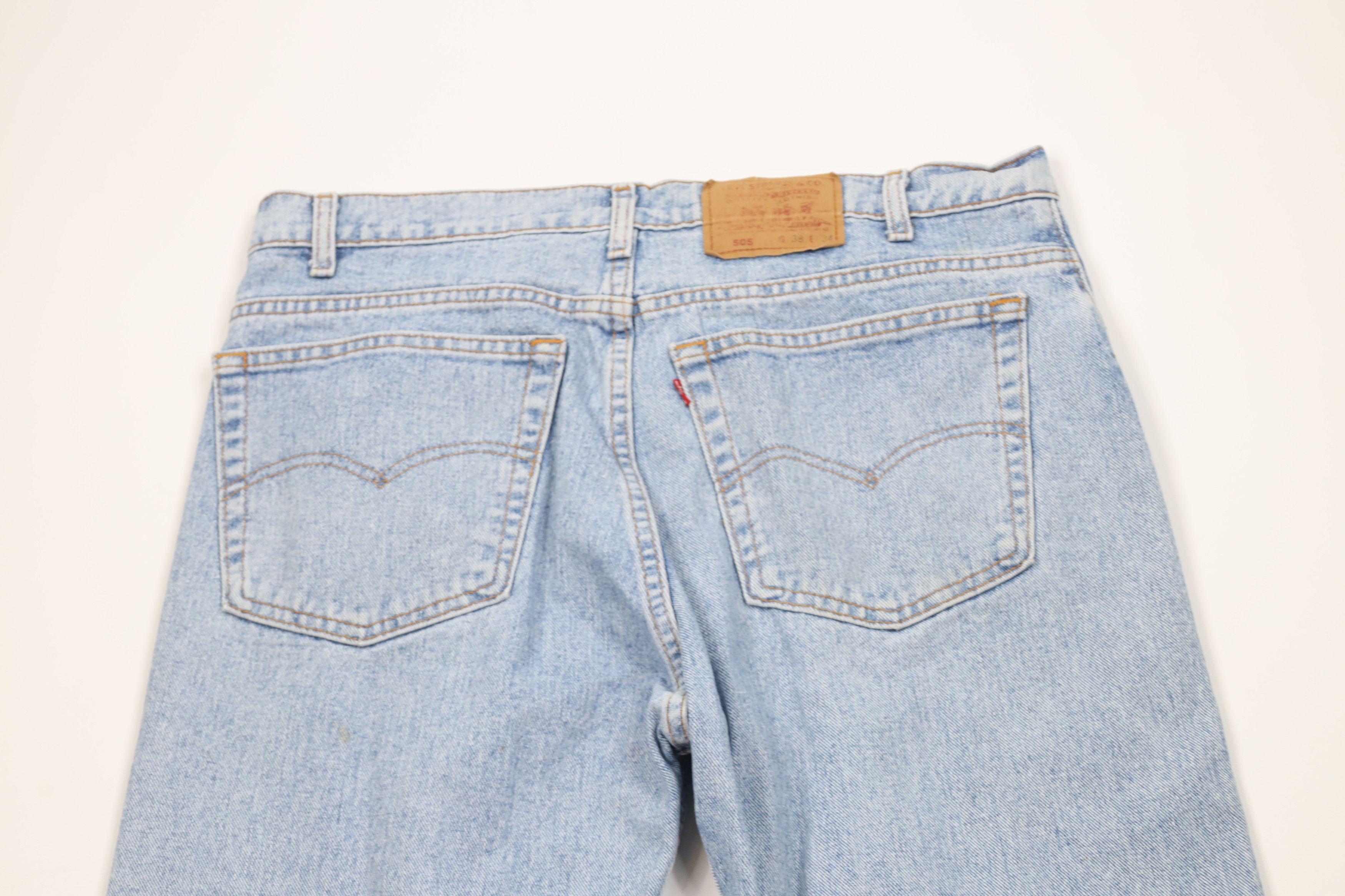 Levi's Vintage 90s Levis 505 Regular Fit Denim Jeans Blue USA Size US 38 / EU 54 - 12 Thumbnail