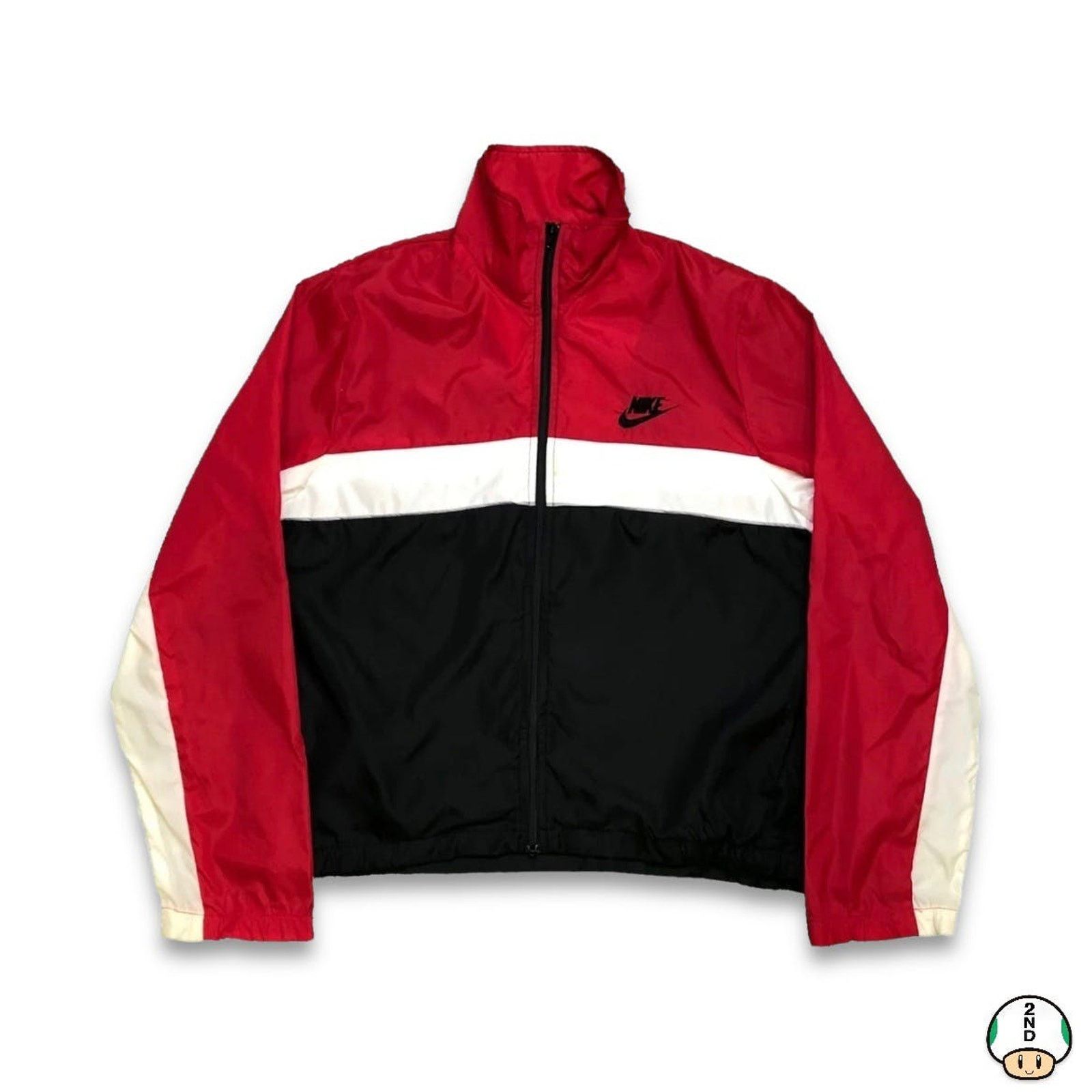 Nike × Vintage Vintage Nike Jacket Small Swoosh Full Zip 80s Windbreaker Size US S / EU 44-46 / 1 - 1 Thumbnail
