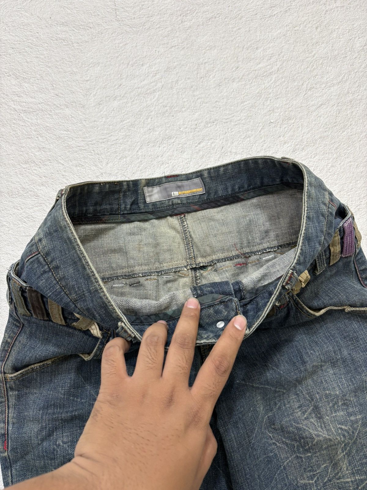 Kapital 2000s alpha numeric japan double Wasit wash Denim Y2k style Size US 31 - 4 Thumbnail