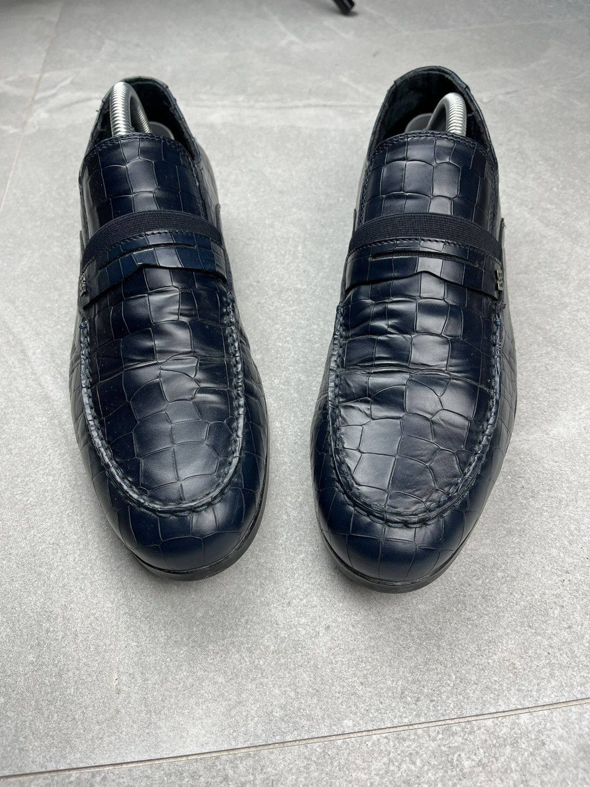 Leather RRP 550$ Baldinini crocodile leather mocassins formal shoes Size US 9.5 / EU 42-43 - 2 Thumbnail