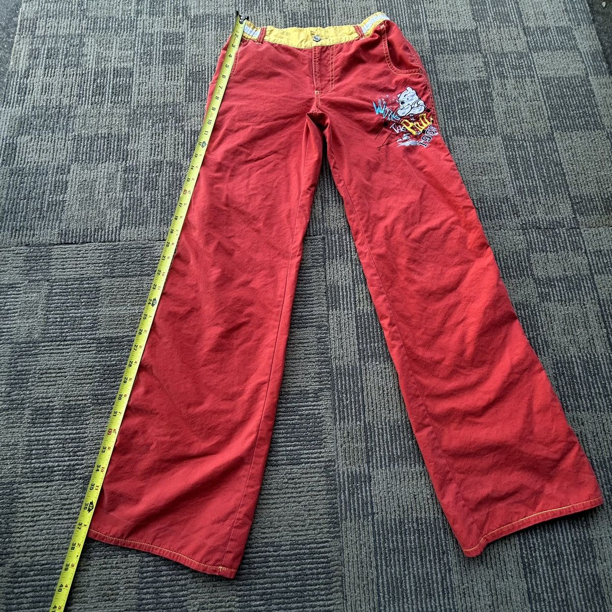 Disney Vtg Disney Winnie The Pooh Chinese Graphic Embroidered Pants Size 26" / US 2 / IT 38 - 5 Thumbnail