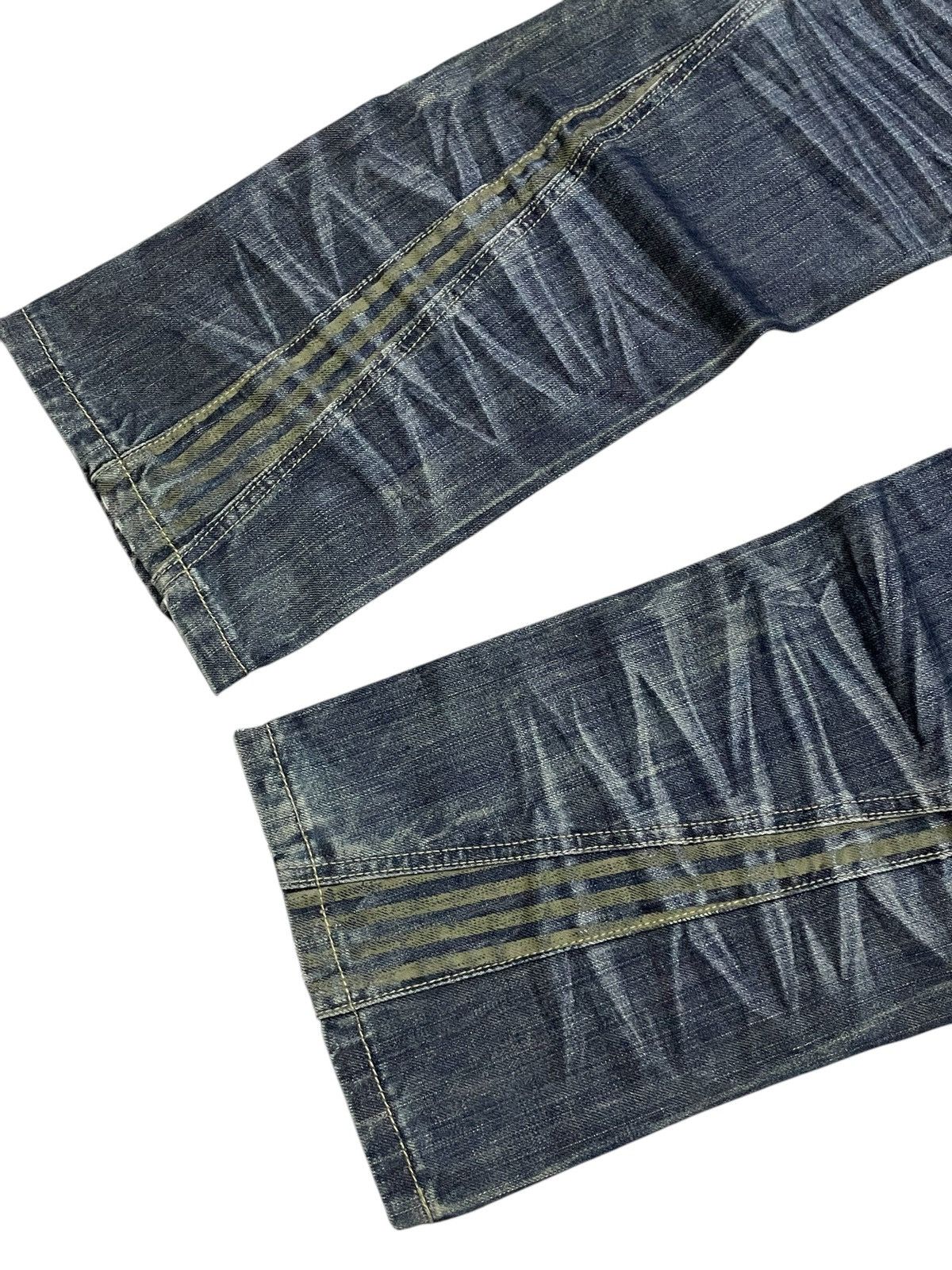 Japanese Brand Lemans Japan Asymmetrical Panel Heavy Stitch Boro Jeans Size US 32 / EU 48 - 15 Thumbnail