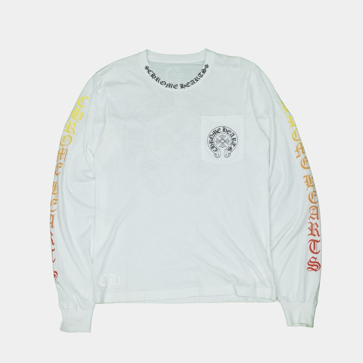 Chrome Hearts Chrome Hearts Gradient Neck Logo Longsleeve T-Shirt Size US S / EU 44-46 / 1 - 1 Thumbnail