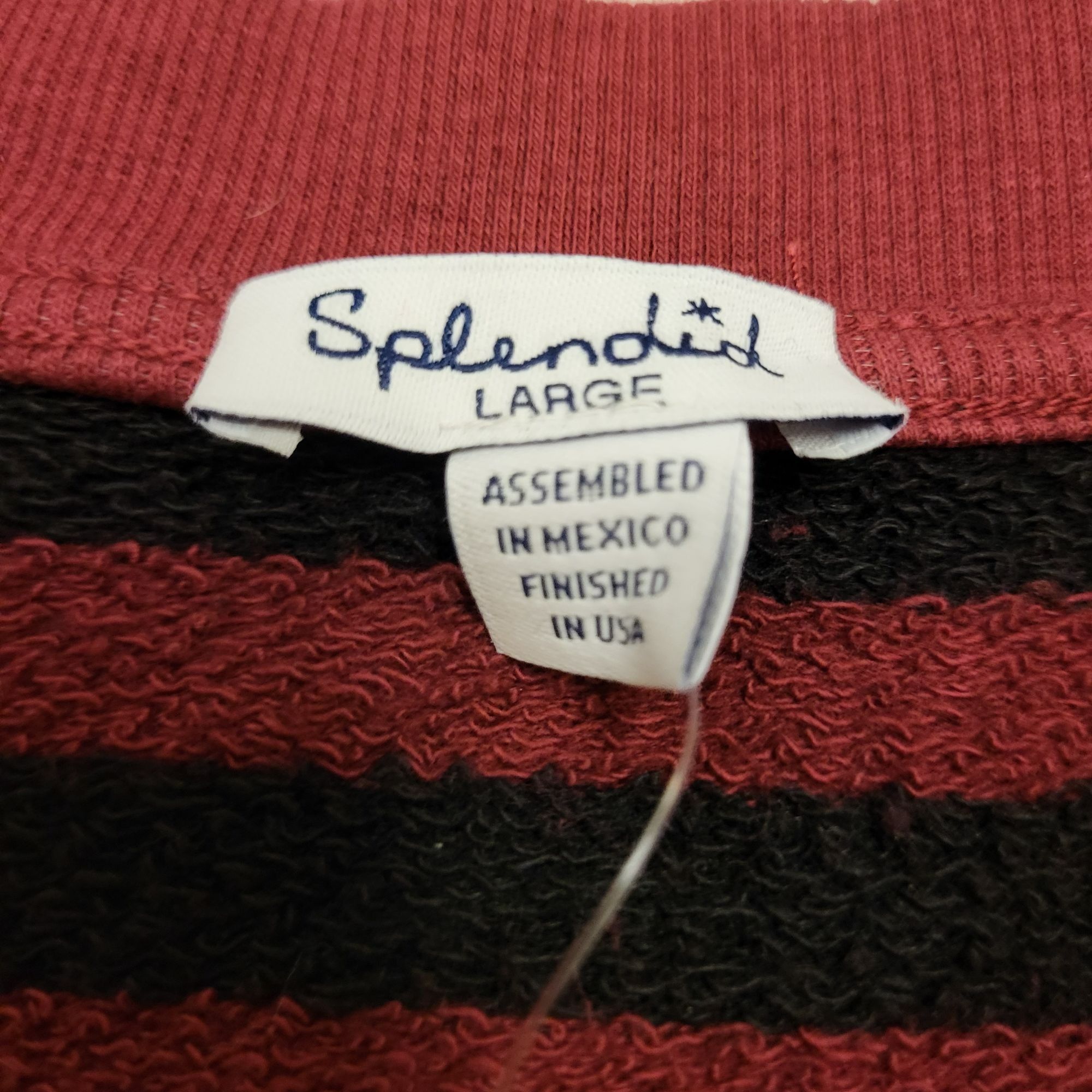 Splendid Splendid Women's West Village Stripe Terry Dress Ruby Women' Size L / US 10 / IT 46 - 4 Thumbnail