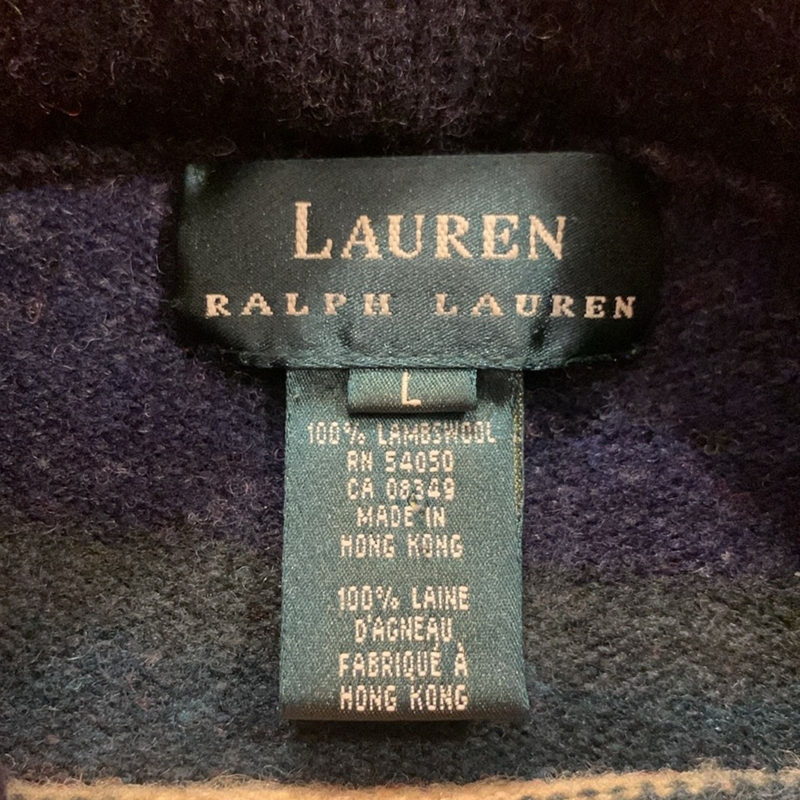 Lauren Ralph Lauren Ralph Lauren wool sweater blanket stripes western rugged Size L / US 10 / IT 46 - 8 Thumbnail