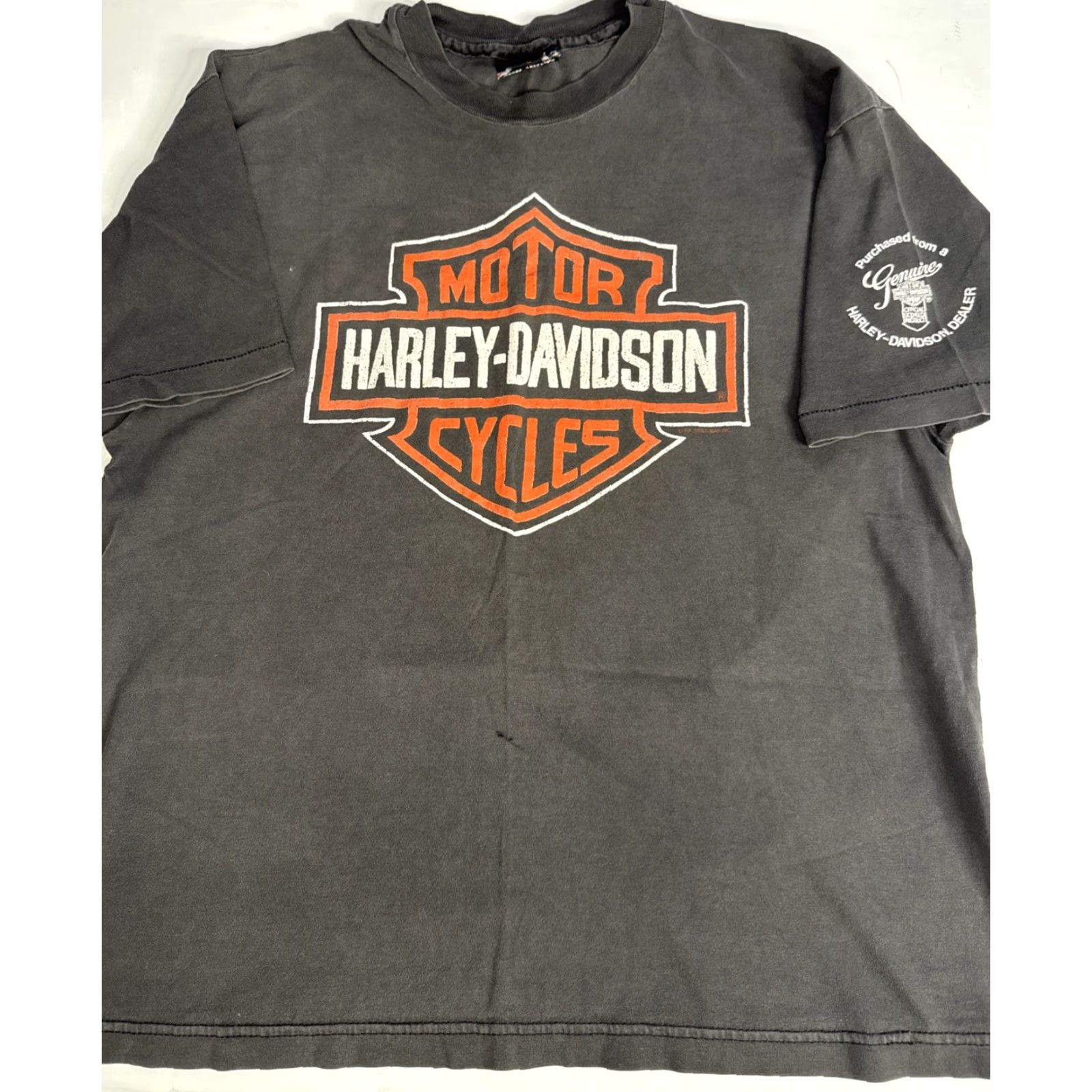 Harley Davidson VINTAGE Harley-Davidson Hanes Beefy-T Shirt London Tee XL Black Logo Men Size US XL / EU 56 / 4 - 2 Thumbnail