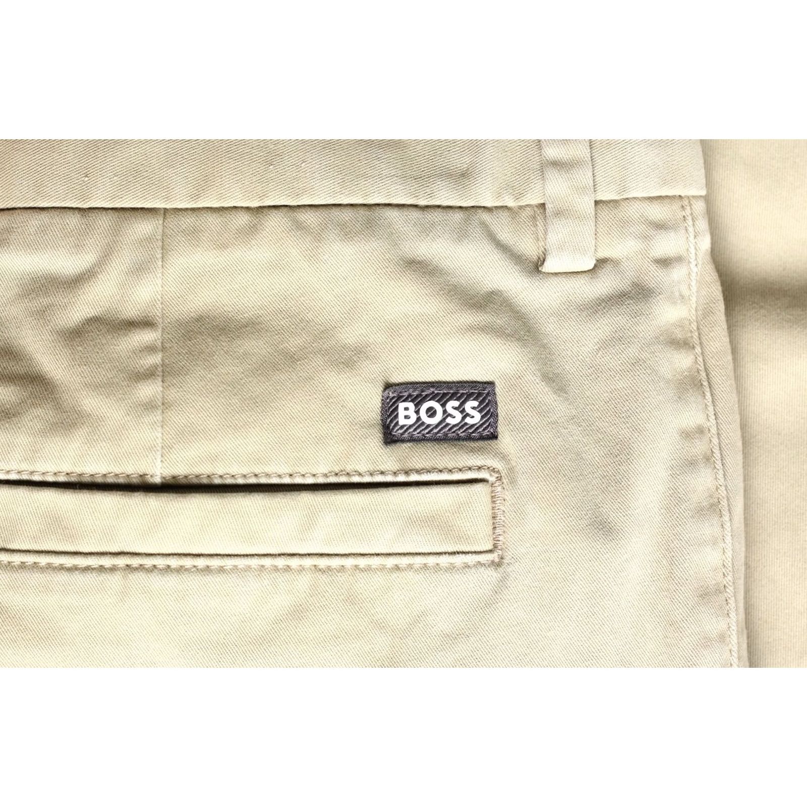 Hugo Boss HUGO BOSS Kane-L Chino Pants Trousers Men 52 Regular Olive 36 waist 31in inseam Stretch Button Zip Tailored Casual Adjustable Size US 36 / EU 52 - 3 Thumbnail