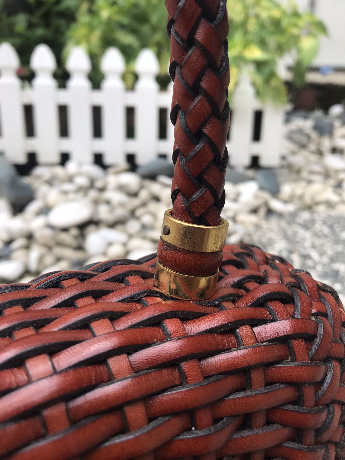 Genuine Leather × Handmade × Japanese Brand CUSTOM UNBRANDED HANDMADE BASKET WOVEN LEATHER STYLE HANDBAG Size ONE SIZE - 6 Thumbnail