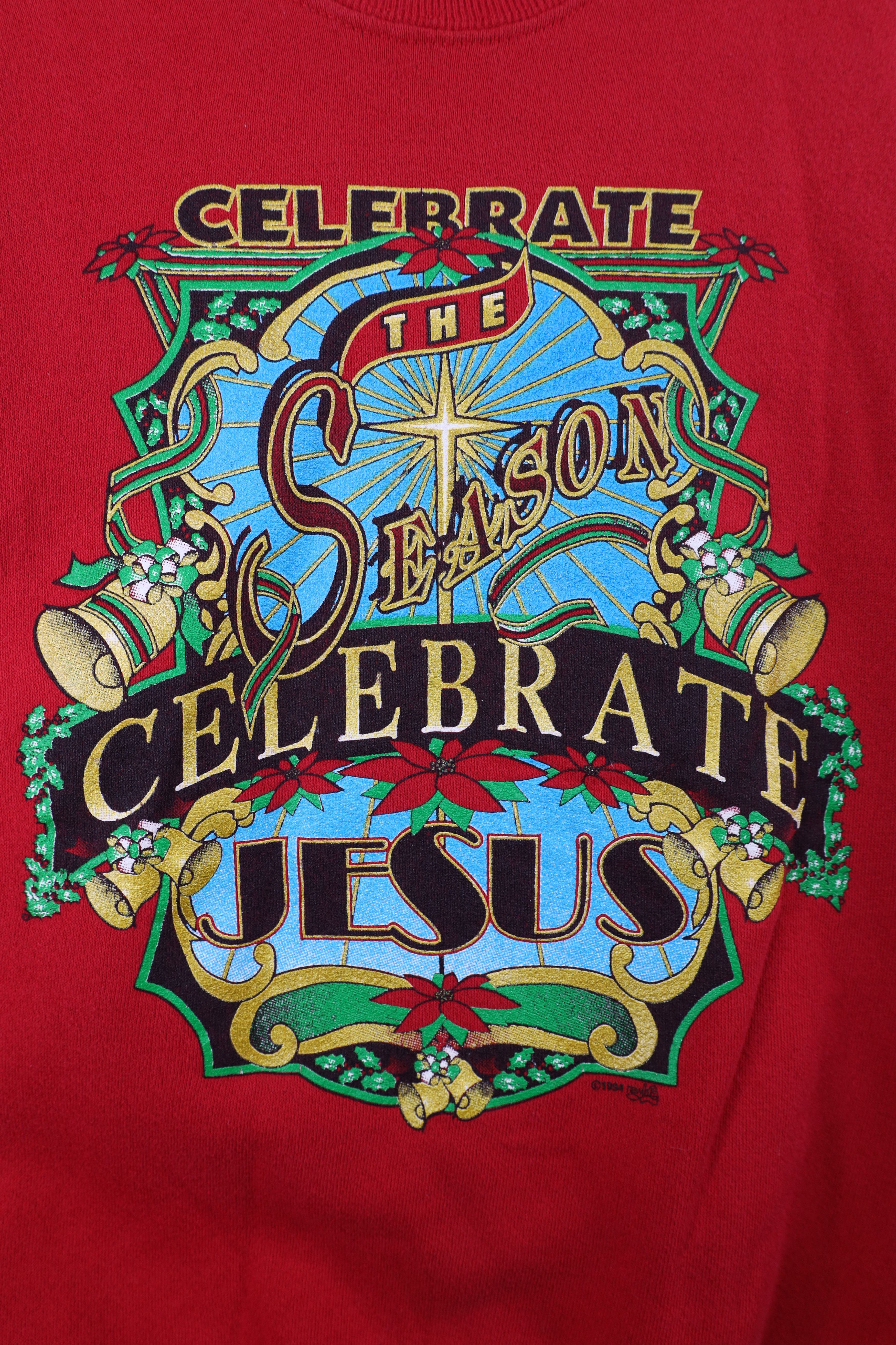 Vintage Vintage 90s Streetwear Jesus Christmas Crewneck Sweatshirt Size M / US 6-8 / IT 42-44 - 4 Thumbnail