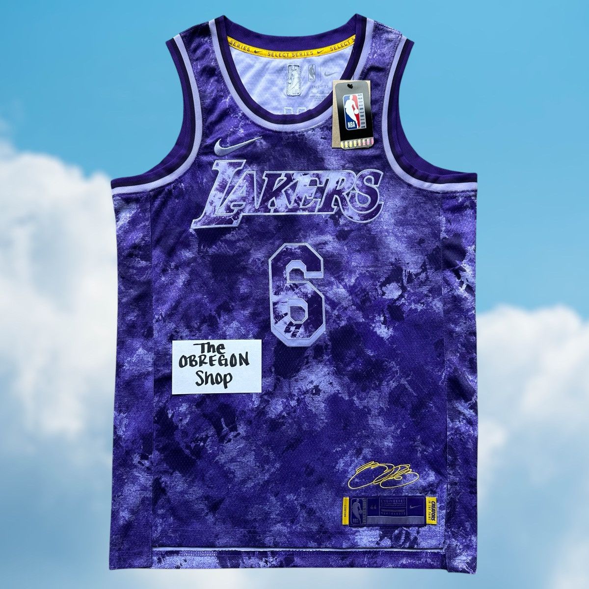 LEBRON JAMES LAKERS SELECT SERIES SWINGMAN STITCHED 44 NBA