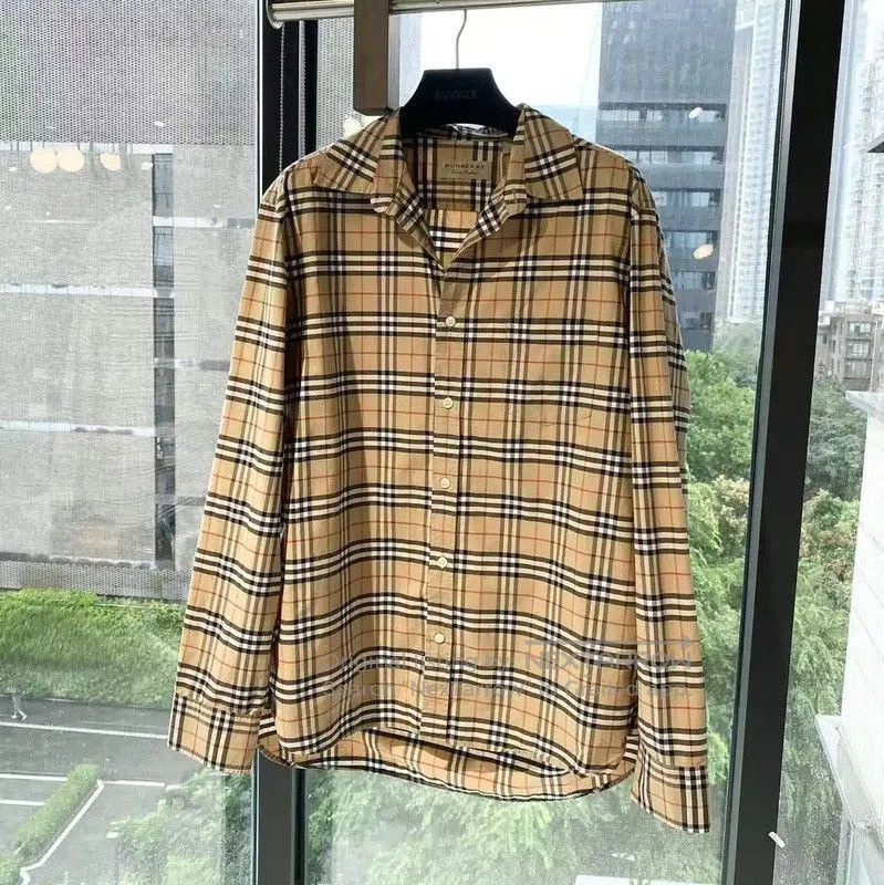 Burberry Burberry Multicolor Cotton Long Sleeve Shirt. Size L / US 10 / IT 46 - 1 Thumbnail