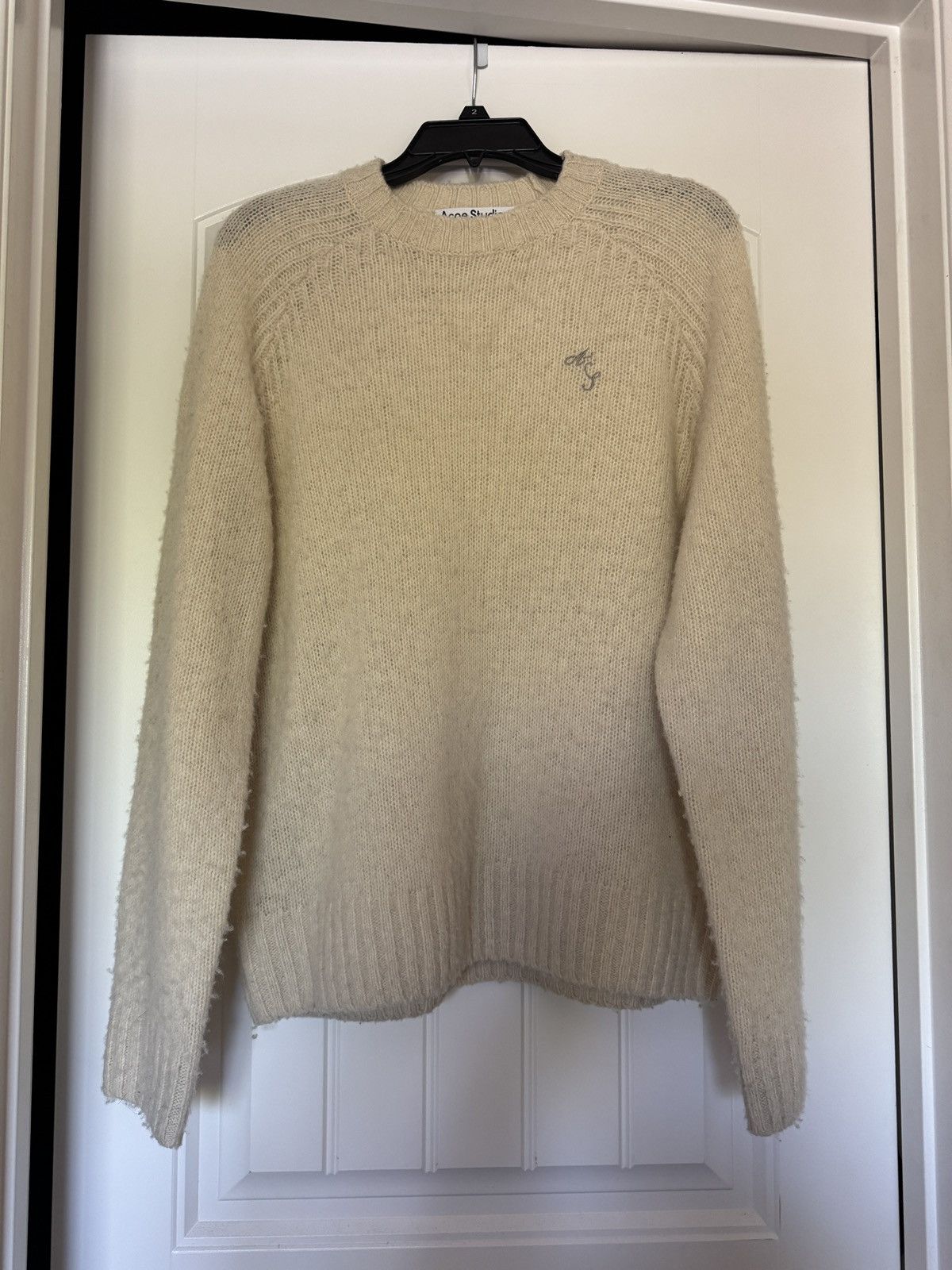Acne Studios Acne Studios Logo Embroidered Knit Sweater Size US S / EU 44-46 / 1 - 1 Thumbnail
