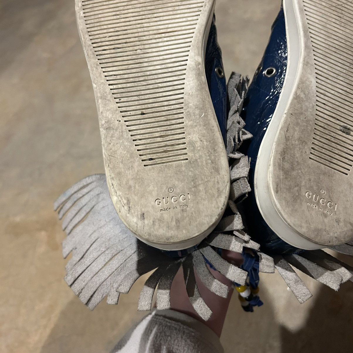 Designer × Gucci Gucci SS2009 Patent Leather Fringe Native Sneakers US 9.5 Size US 9.5 / EU 42-43 - 12 Thumbnail