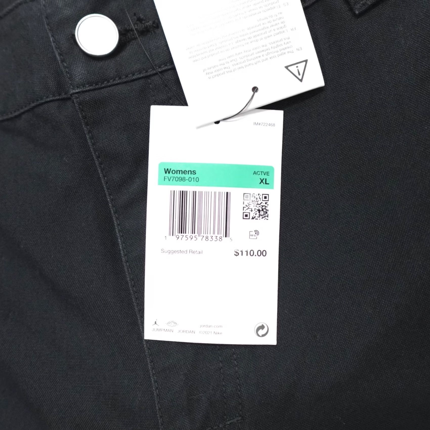 Nike Nike Jordan Chicago UTILITY LIFESTYLE Cargo Pants Women's XL Black Cargo Pants Women XL Black Nike Jordan Chicago UTILITY LIFESTYLE Size 40" / US 18 - 3 Thumbnail