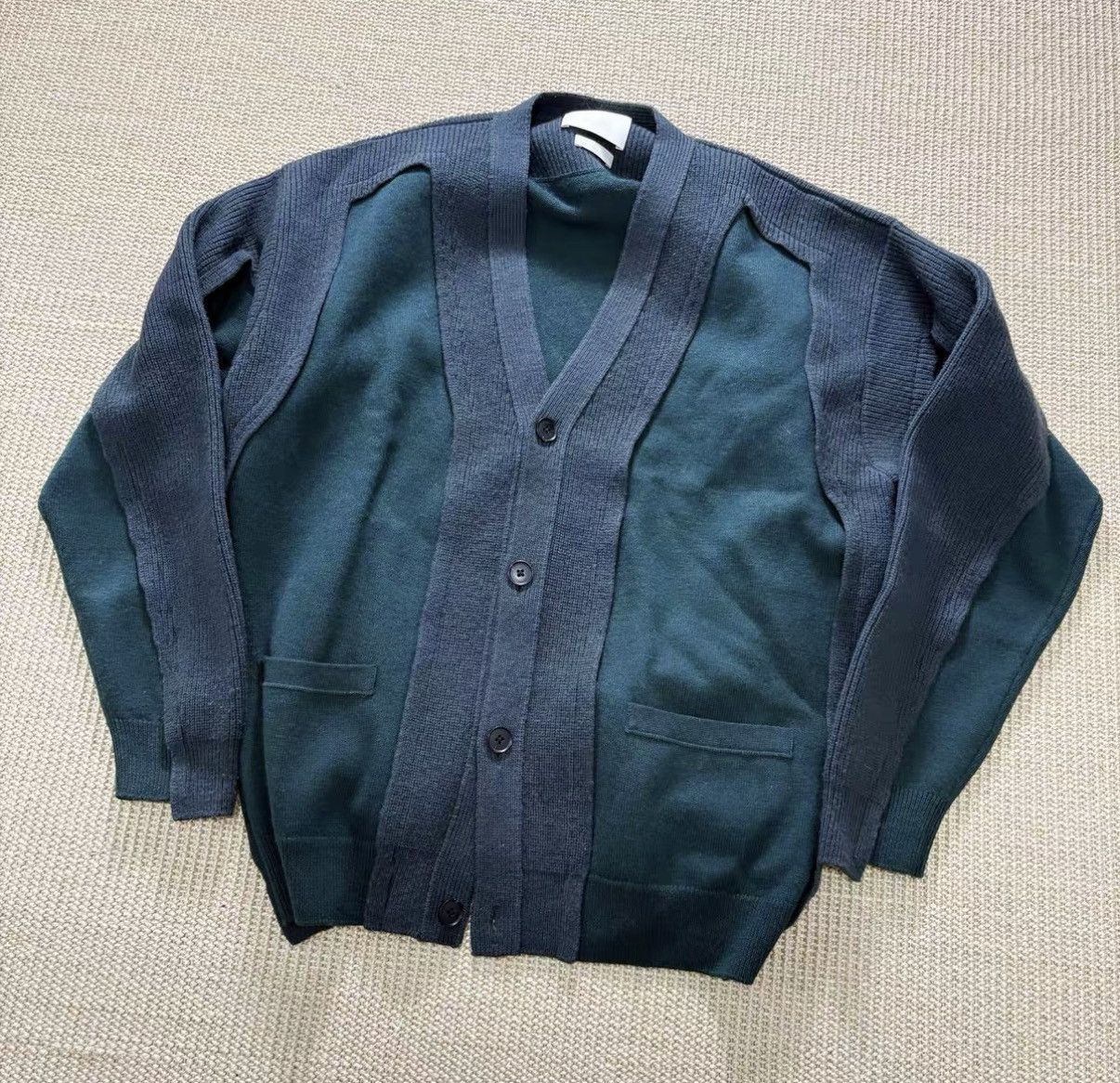 YOKE YOKE Holly Pattern Deconstructed Pocket Knit Sweater J29 Size US S / EU 44-46 / 1 - 2 Thumbnail