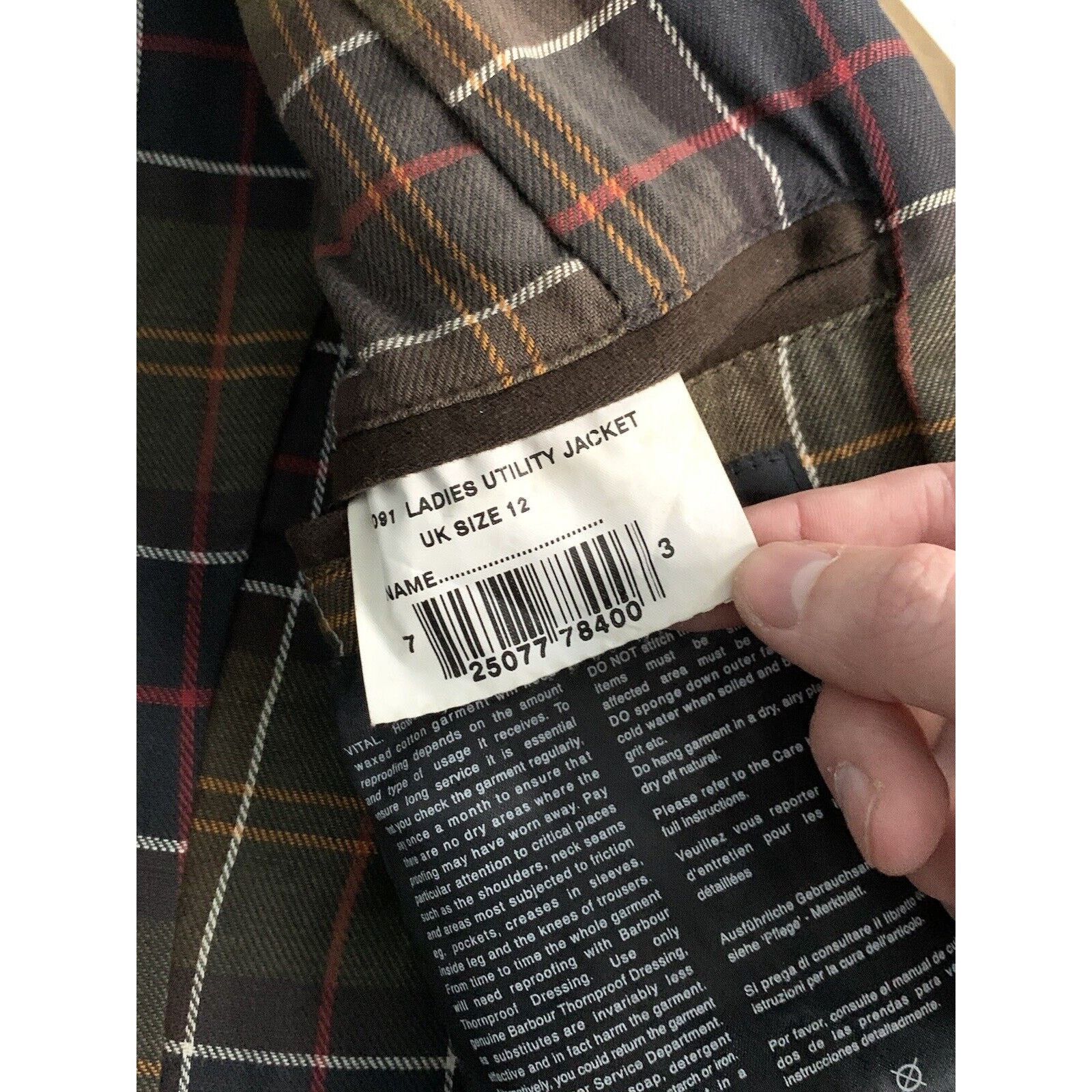 Barbour Women's BARBOUR UTILITY WAX Jacket Coat UK 12 US 8 EU 40 M Size M / US 6-8 / IT 42-44 - 19 Thumbnail