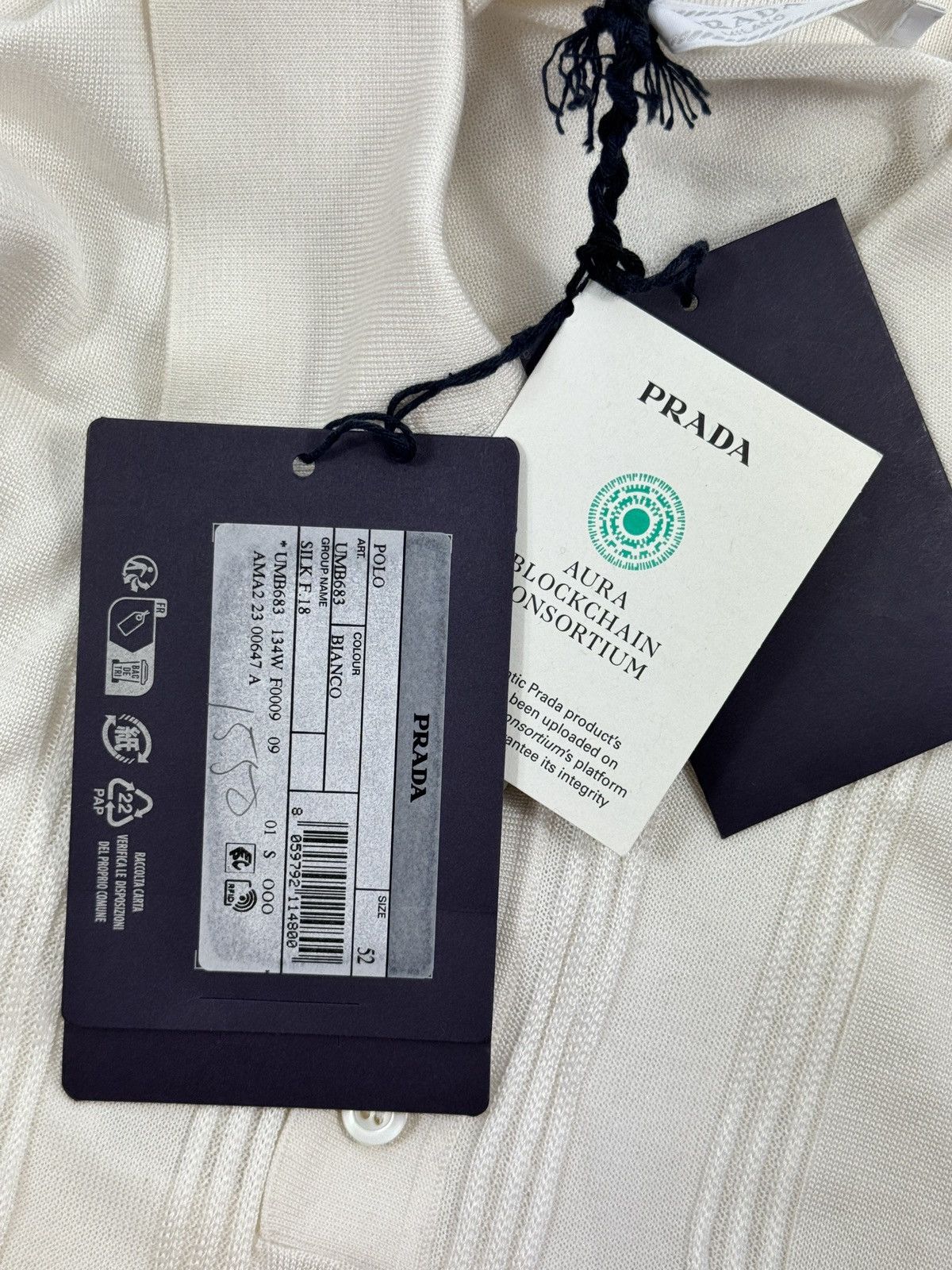 Prada SILK POLO SHIRT Size US XL / EU 56 / 4 - 4 Thumbnail