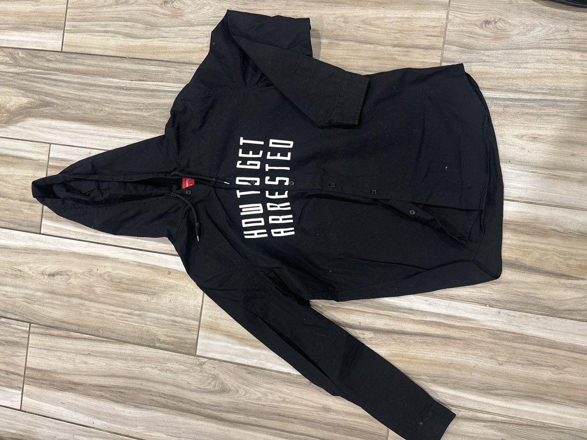 Supreme Supreme How to Get Arrested buttondown Hood Shirt