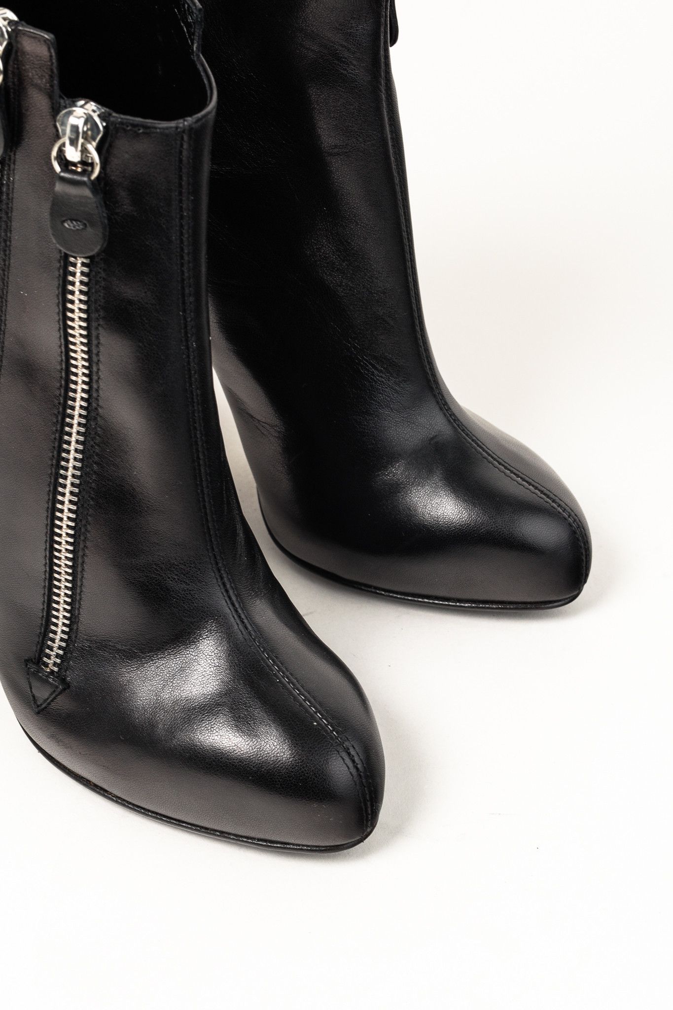 Giuseppe Zanotti Giuseppe Zanotti Black Round-Toe Multi-Zip Booties Size US 7.5 / IT 37.5 - 6 Thumbnail