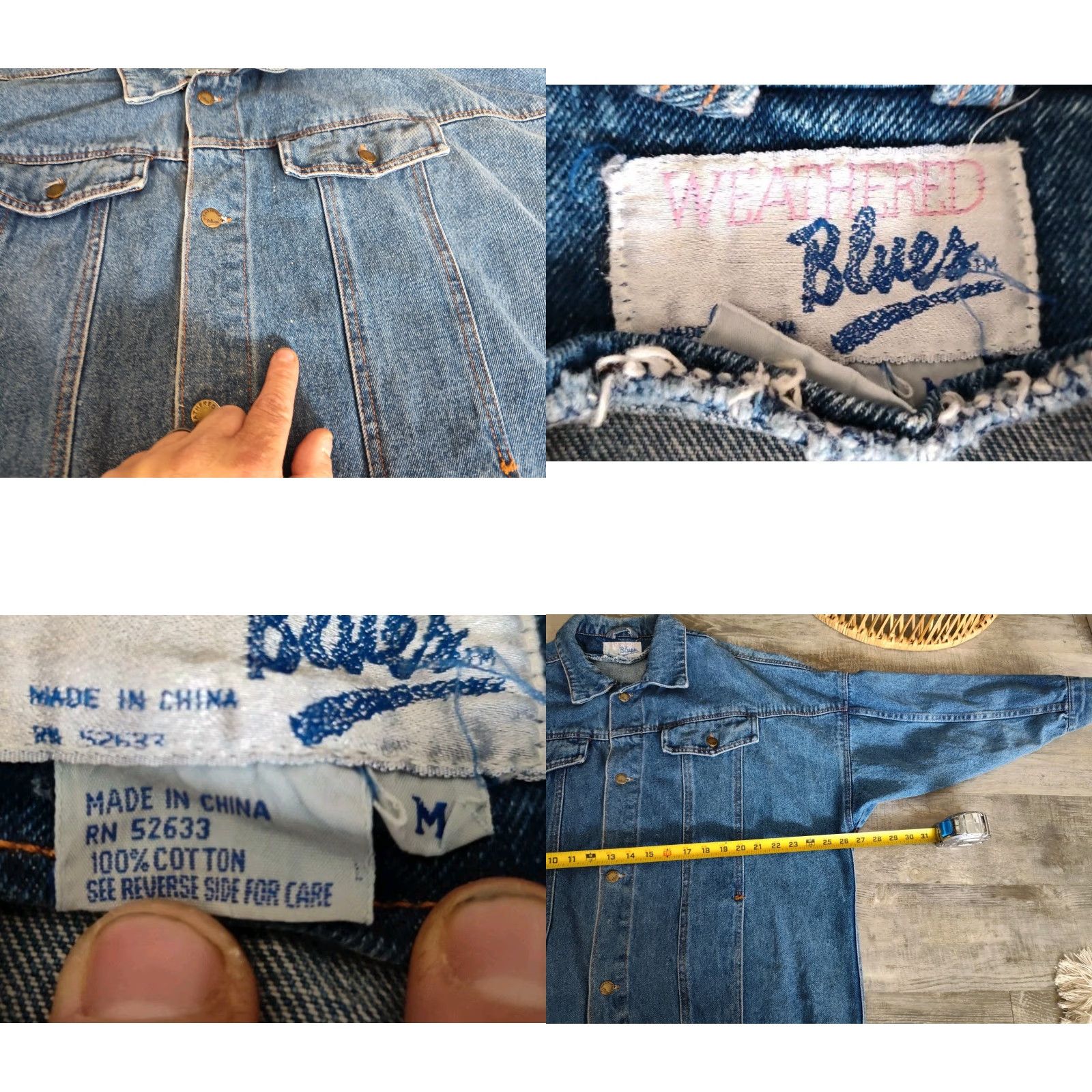 Vintage VINTAGE Weathered Blues by Polo Ralph Lauren Women's Oversized Denim Jacket M Blue 90s Classic Designer Casual Size 32" / US 10 / IT 46 - 8 Thumbnail