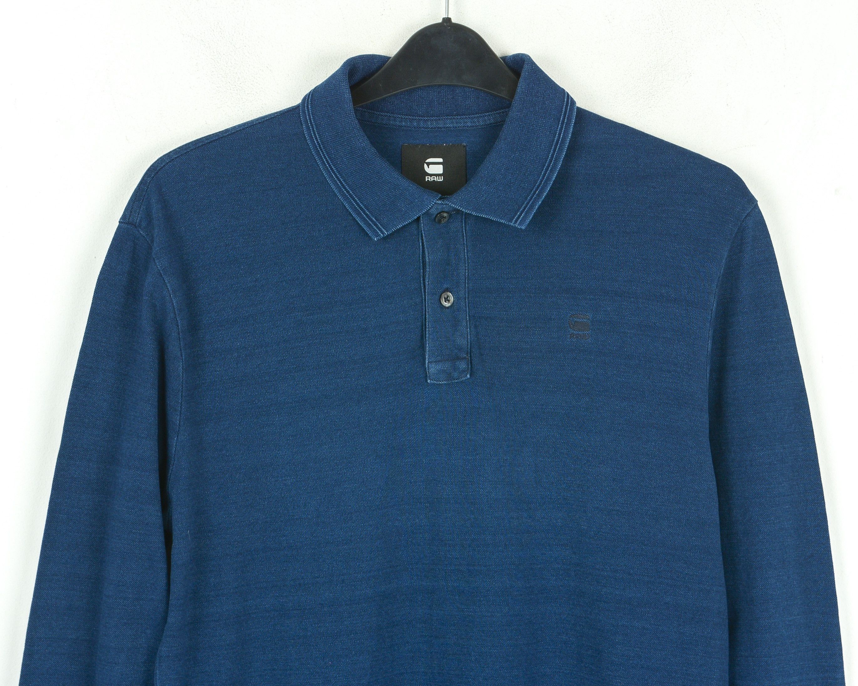 G-Star G STAR RAW Starkon Polo T Shirt Sweatshirt long Sleeve Blue Size US M / EU 48-50 / 2 - 6 Thumbnail