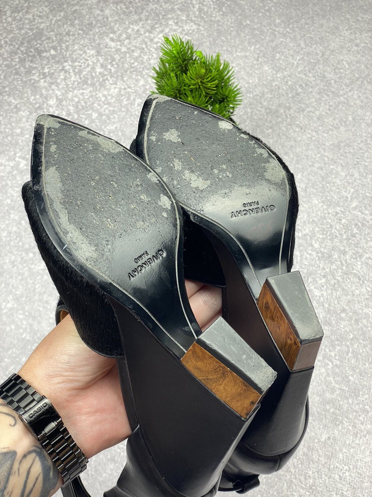 Givenchy Givenchy Heels Black Suede & Mink 😍 Size US 8 / IT 38 - 13 Thumbnail