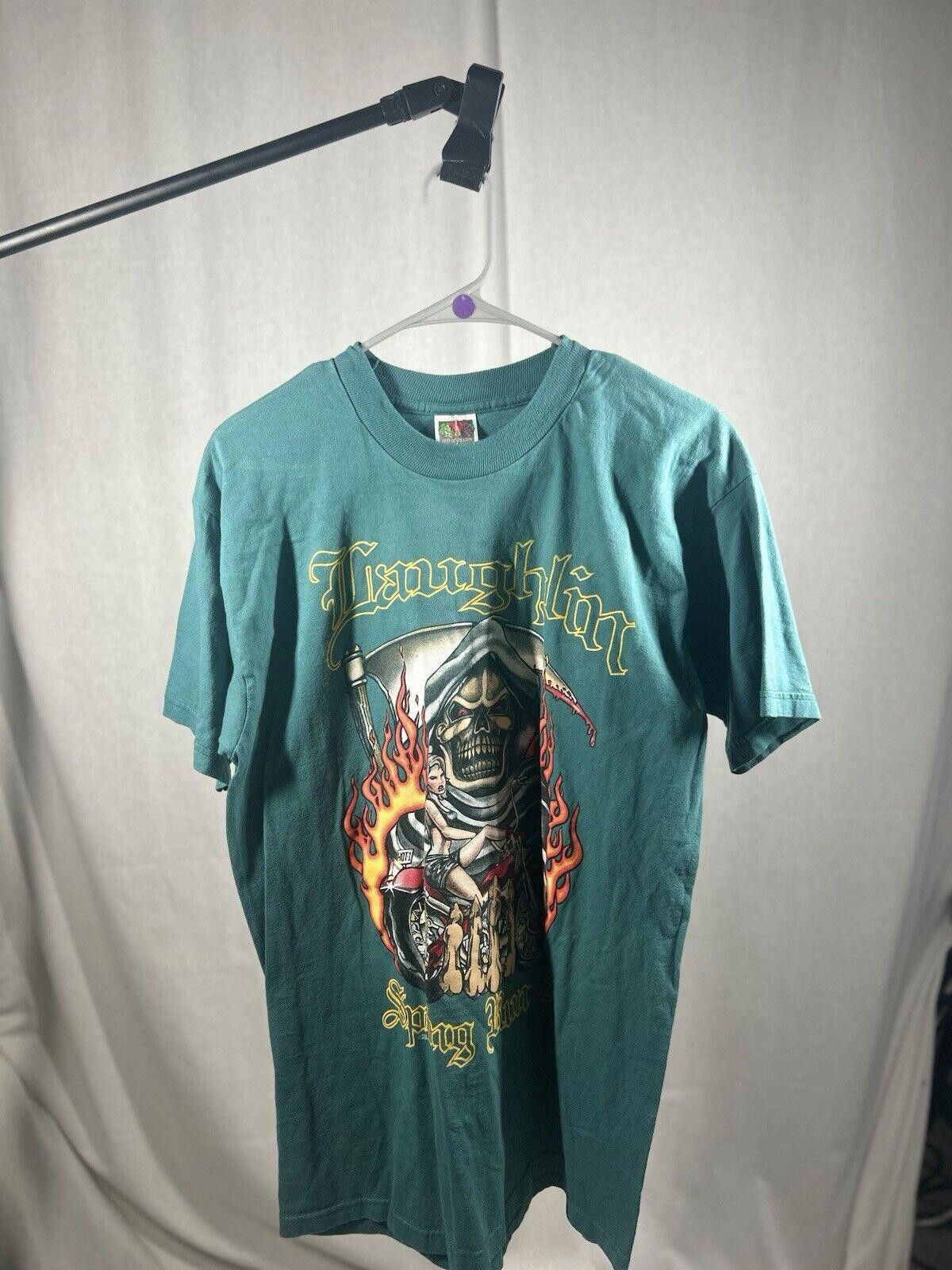 Fruit Of The Loom 1998 Laughlin Spring Run Motorcycle Rally T-Shirt Size US L / EU 52-54 / 3 - 1 Thumbnail