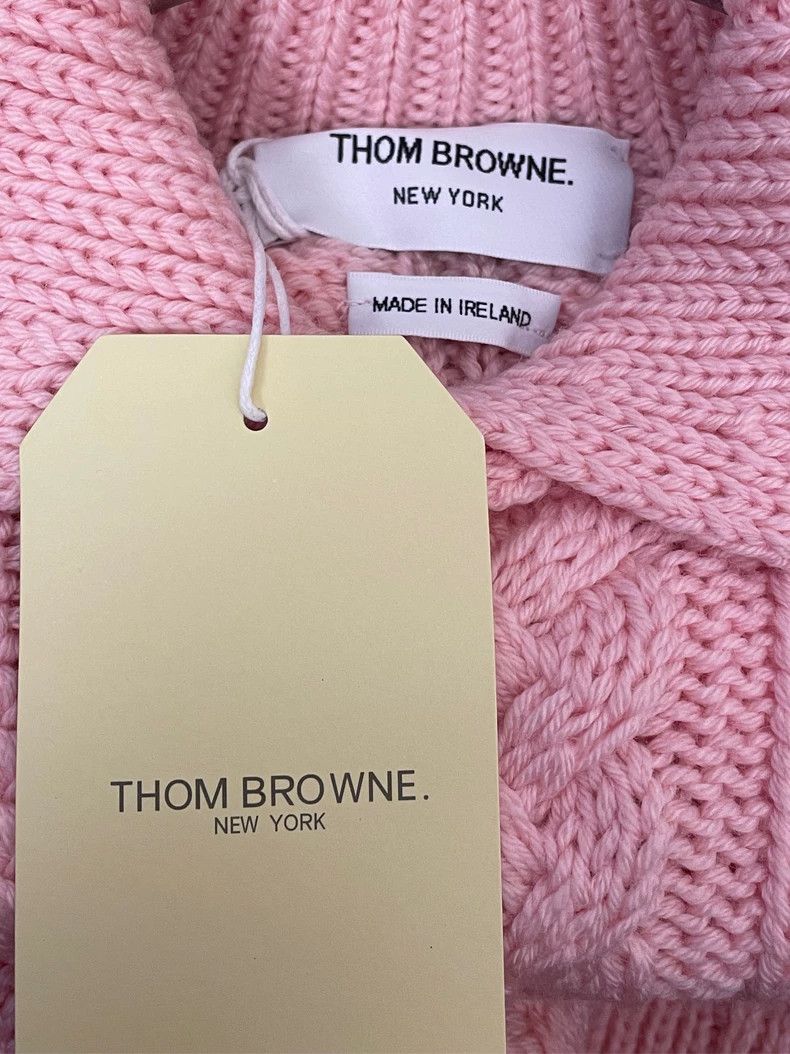 Thom Browne Thom browne Cherry blossom pink four-striped turtleneck kni Size S / US 4 / IT 40 - 6 Thumbnail
