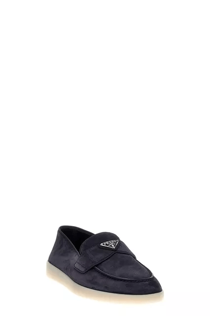 Prada PRADA Blue Suede Loafers New & Authentic Size US 10.5 / EU 43-44 - 2 Thumbnail
