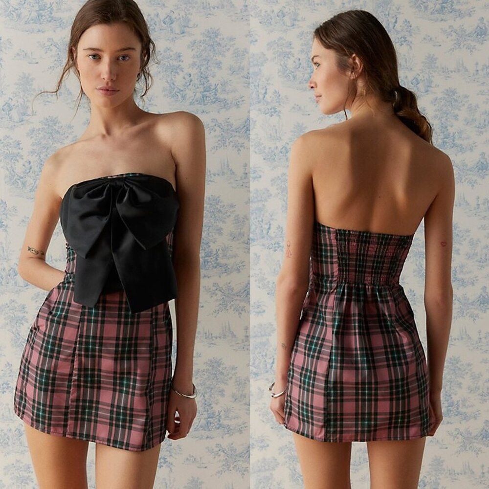 Other New Kimchi Blue Emmery Bow Strapless Mini Dress in Pink Com Size XS / US 0-2 / IT 36-38 - 2 Thumbnail