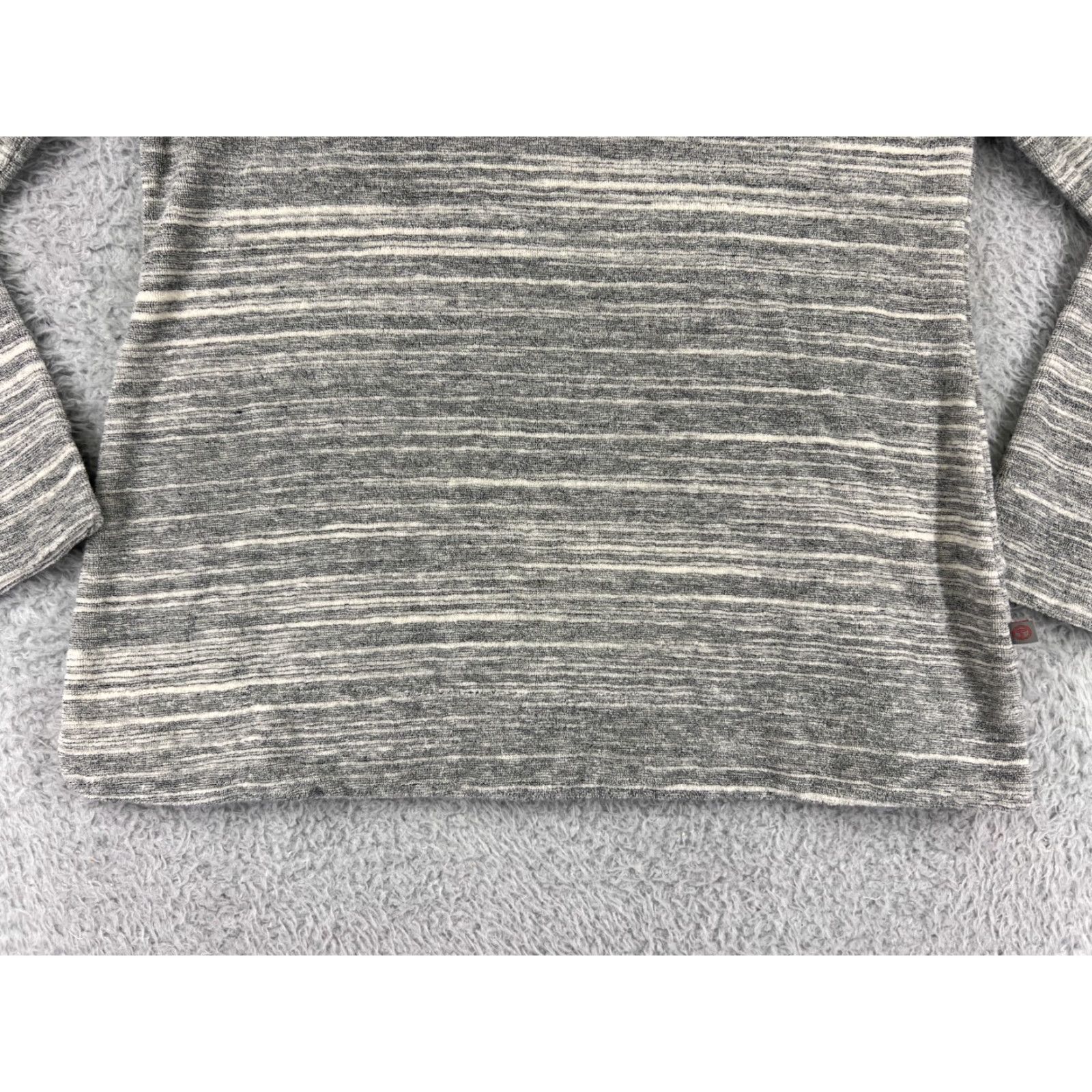 Talbots Talbots Shirt Women Small Gray Striped Long Sleeve Round Neck Casual Cotton Blend Size S / US 4 / IT 40 - 6 Thumbnail
