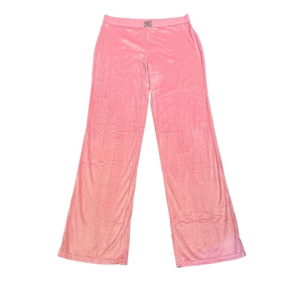 Juicy Couture JUICY COUTURE CLASSIC PINK VELOUR TRACK PANTS SZ M BNWOT Size 28" / US 6 / IT 42 - 3 Thumbnail
