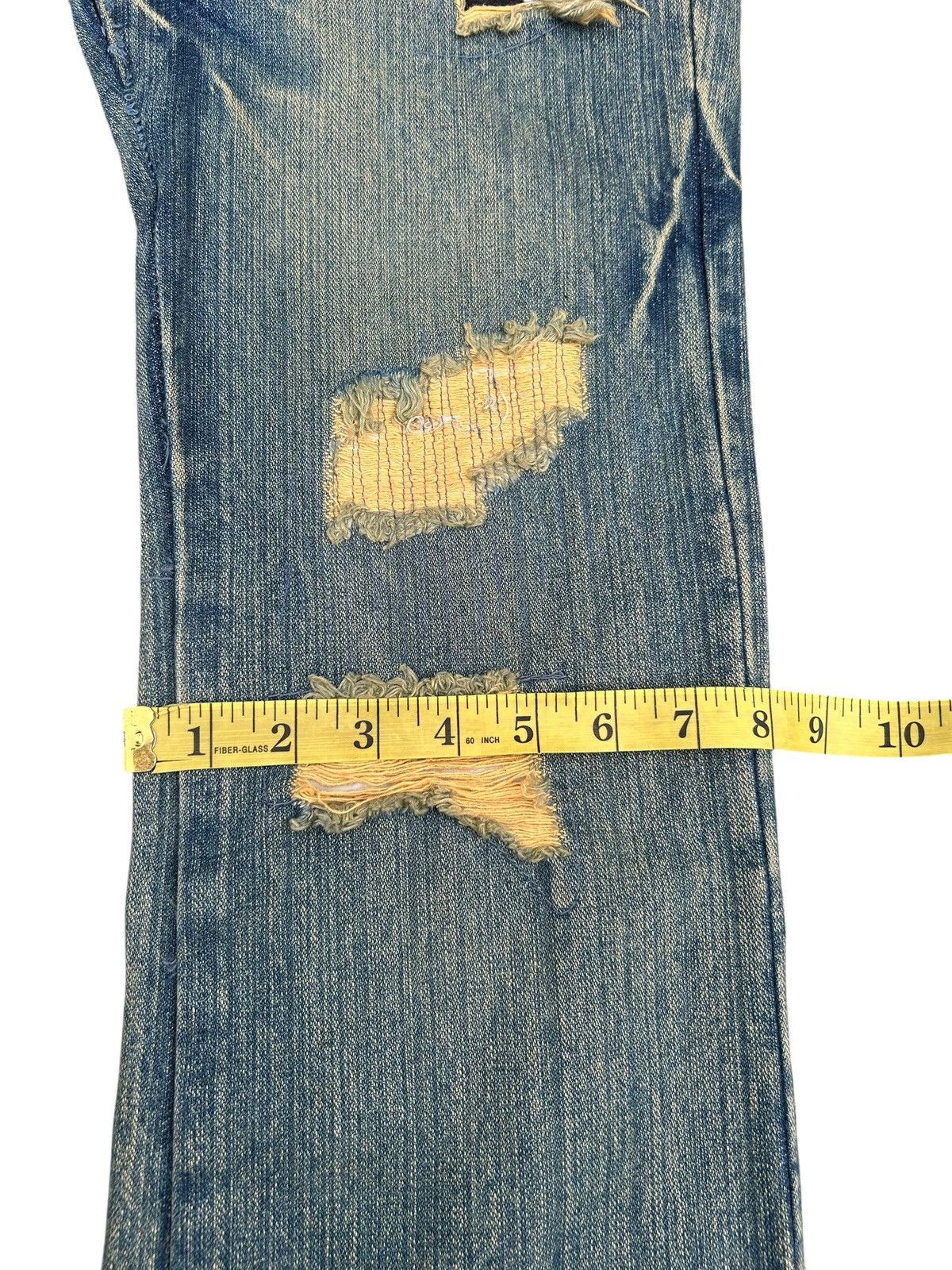 Kapital Japanese Brand limited Punk Bondage Distressed Denim Jeans Size US 32 / EU 48 - 19 Thumbnail