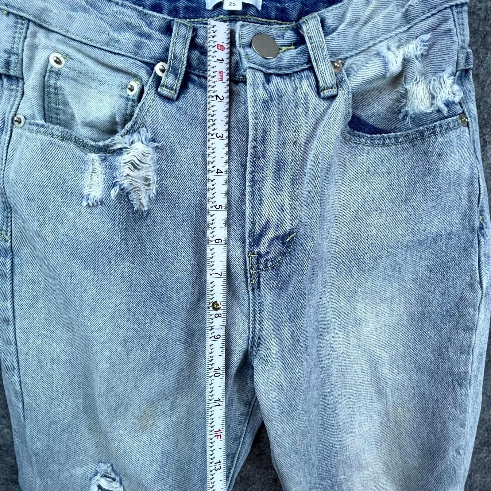 superdown Superdown Jeans Womens 25 Blue Denim Fray Ripped Knee Size 25" / US 0 / IT 36 - 5 Thumbnail