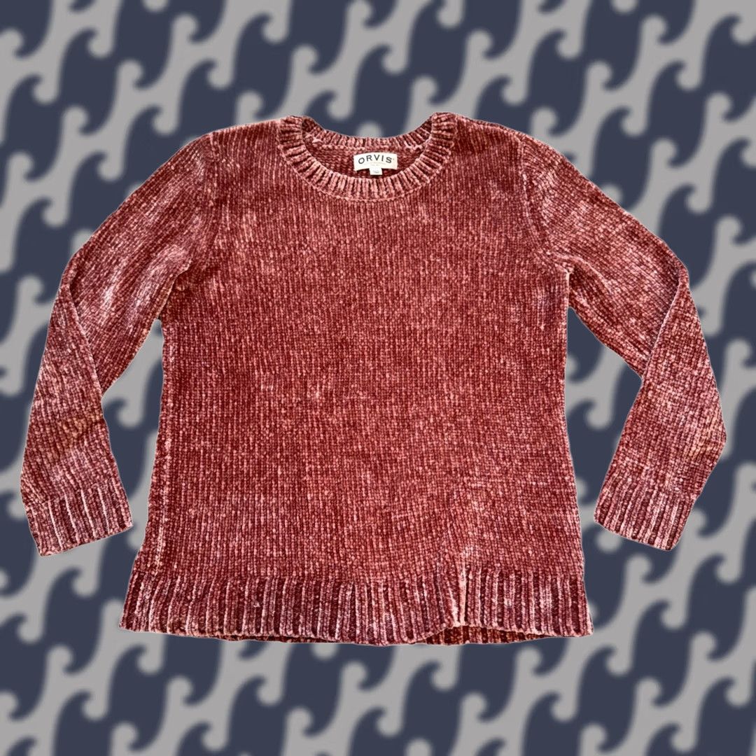 Orvis Orvis Pullover Sweater Women’s Chenille Dusty Rose Pink M Cozy Soft Crew Neck Long Sleeve Machine Washable Size M / US 6-8 / IT 42-44 - 1 Thumbnail