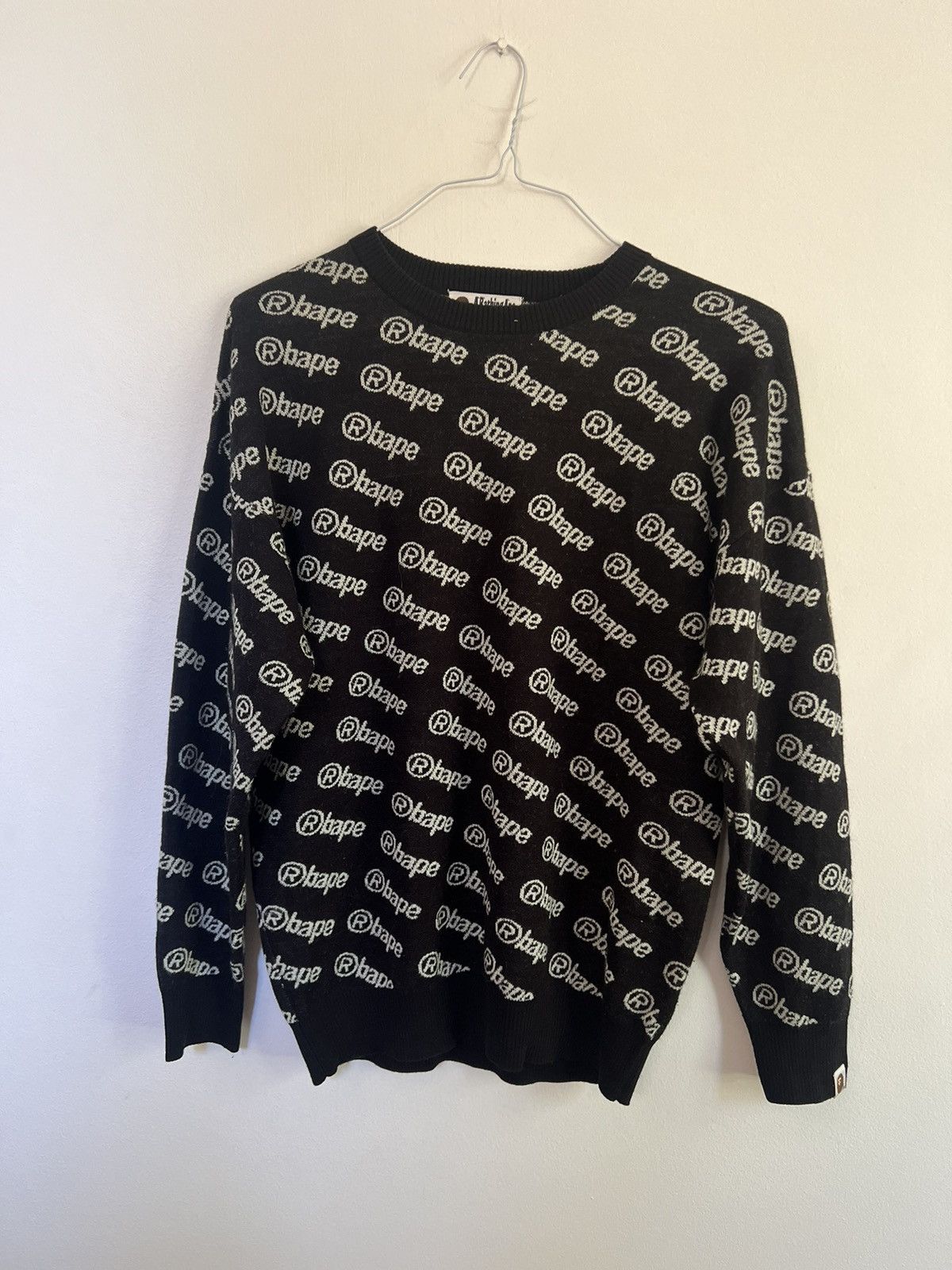 Bape logo print Long sleeve knitwear