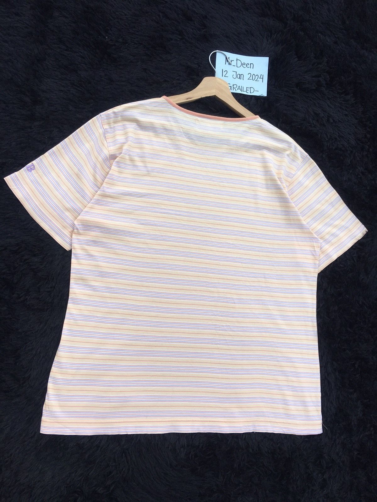 Balmain Rare Vintage BALMAIN Stripes Tshirt Size US L / EU 52-54 / 3 - 14 Thumbnail