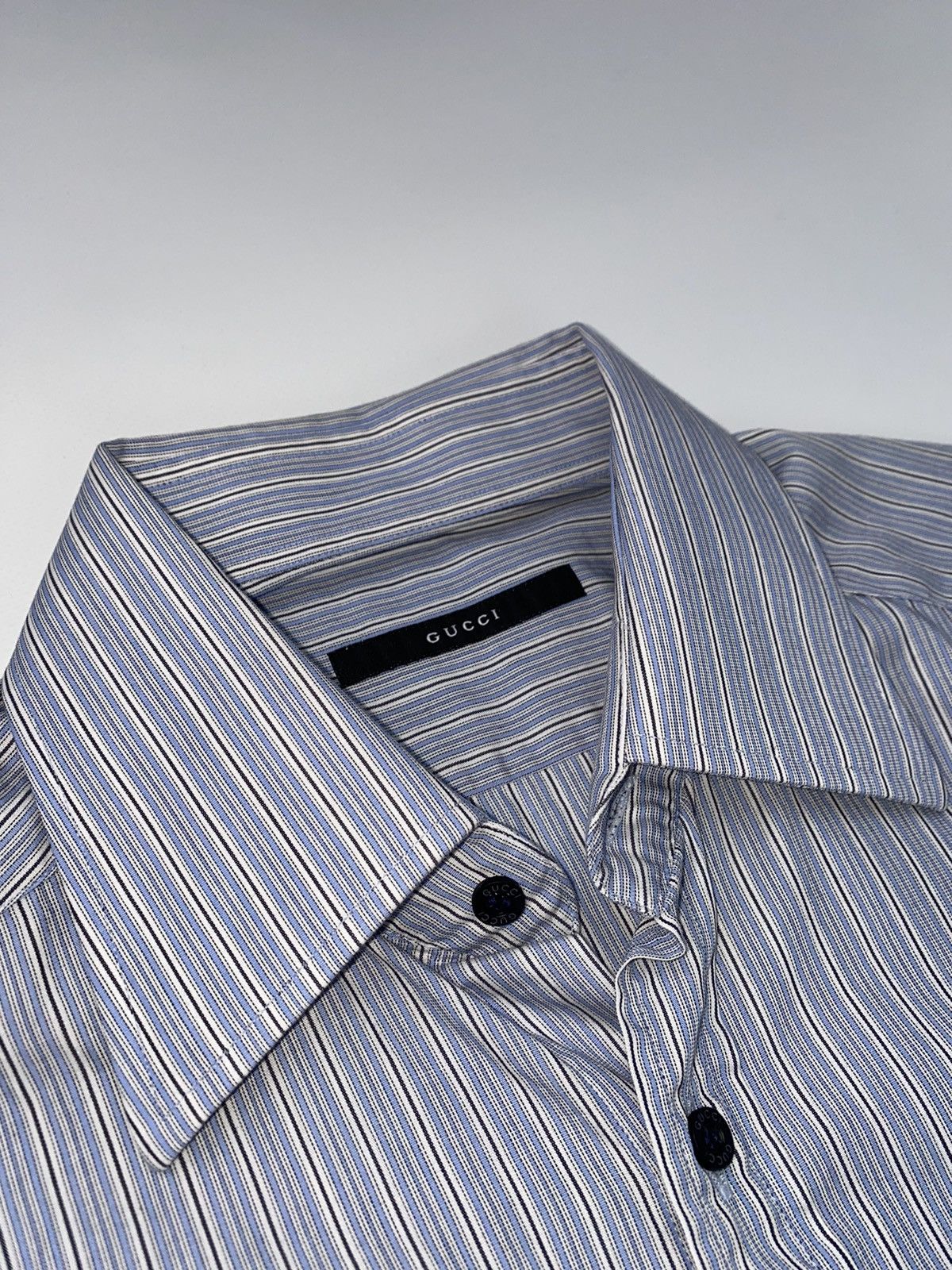 🚨 Gucci Vintage Button Ups Striped Shirt Long Sleeve Sz M