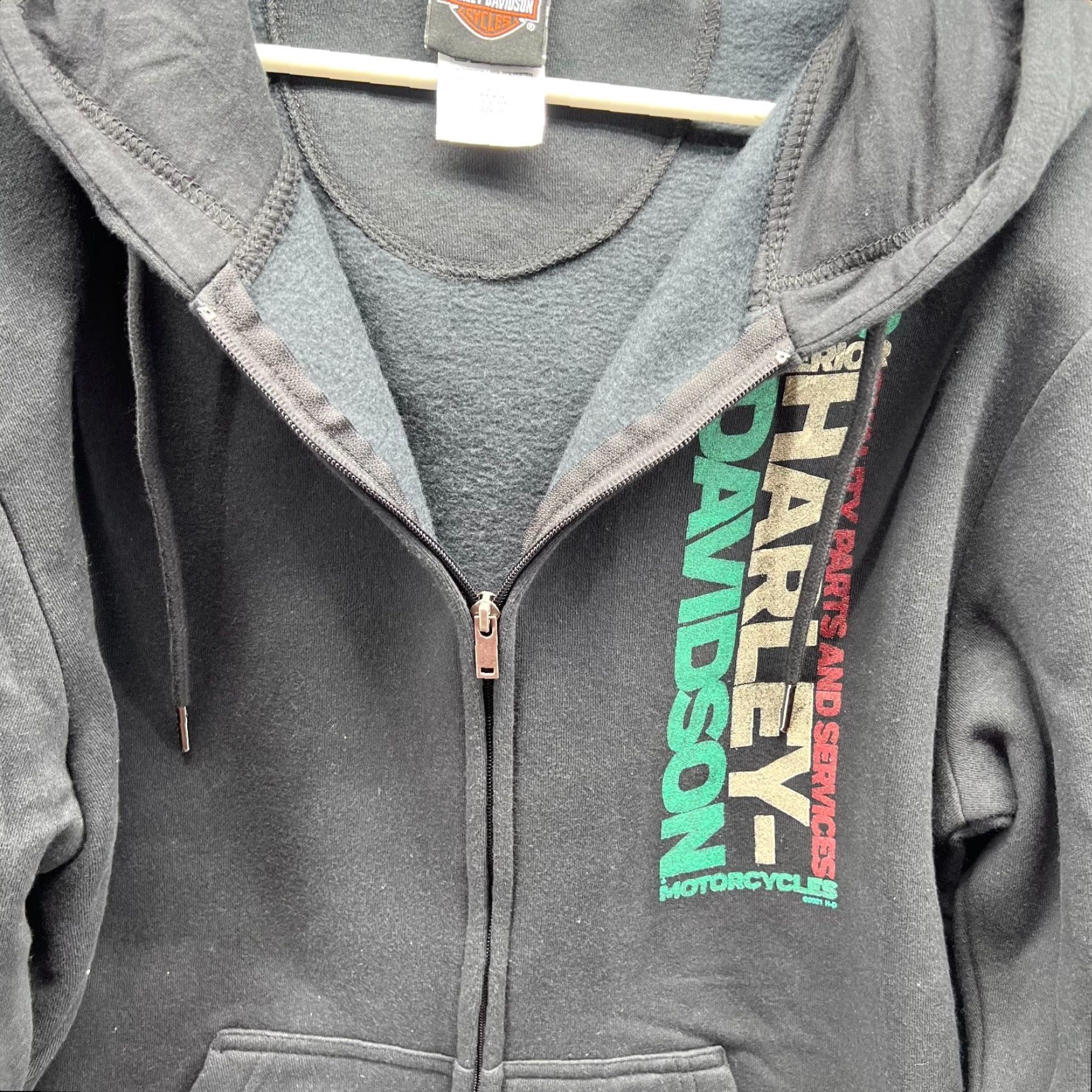 Harley Davidson Harley-Davidson Sweater Men Large Black Hooded Full Zip NEW 2019 Racing Logo Vintage? No Size US L / EU 52-54 / 3 - 6 Thumbnail