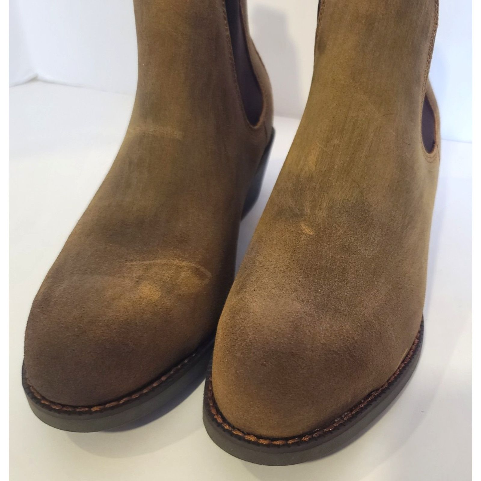 Frye Frye Womens Brown Leather Steel Toe Chelsea Booties US 7.5M Size US 7.5 / IT 37.5 - 7 Thumbnail