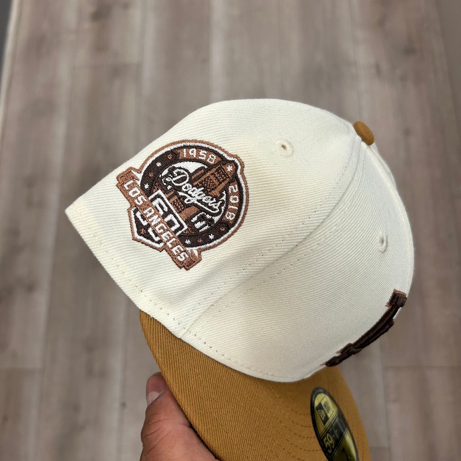 New Era New Era Los Angeles Dodgers fitted hat Cap White Size 7 1/4 Size ONE SIZE - 3 Thumbnail