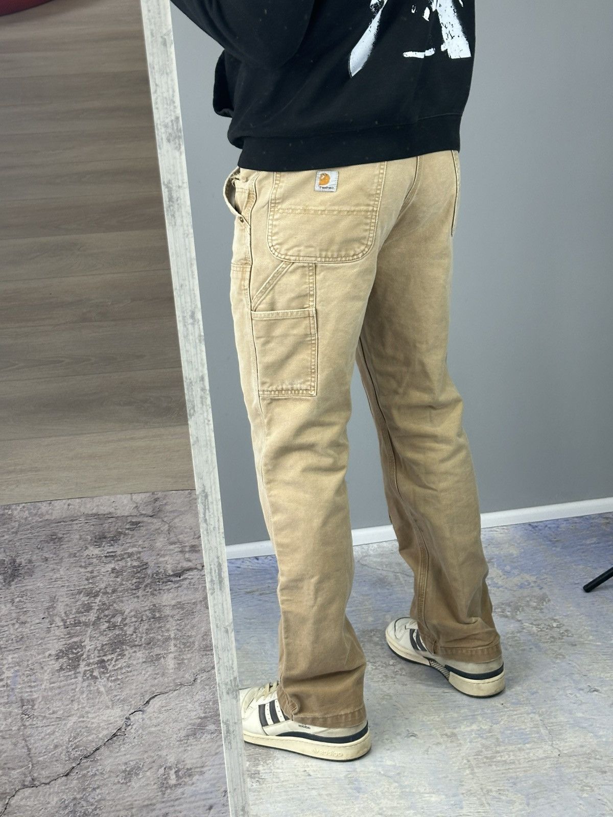 Carhartt × Vintage Carhartt Double Knee vintage faded canvas pants trashed mens Size US 33 - 5 Thumbnail