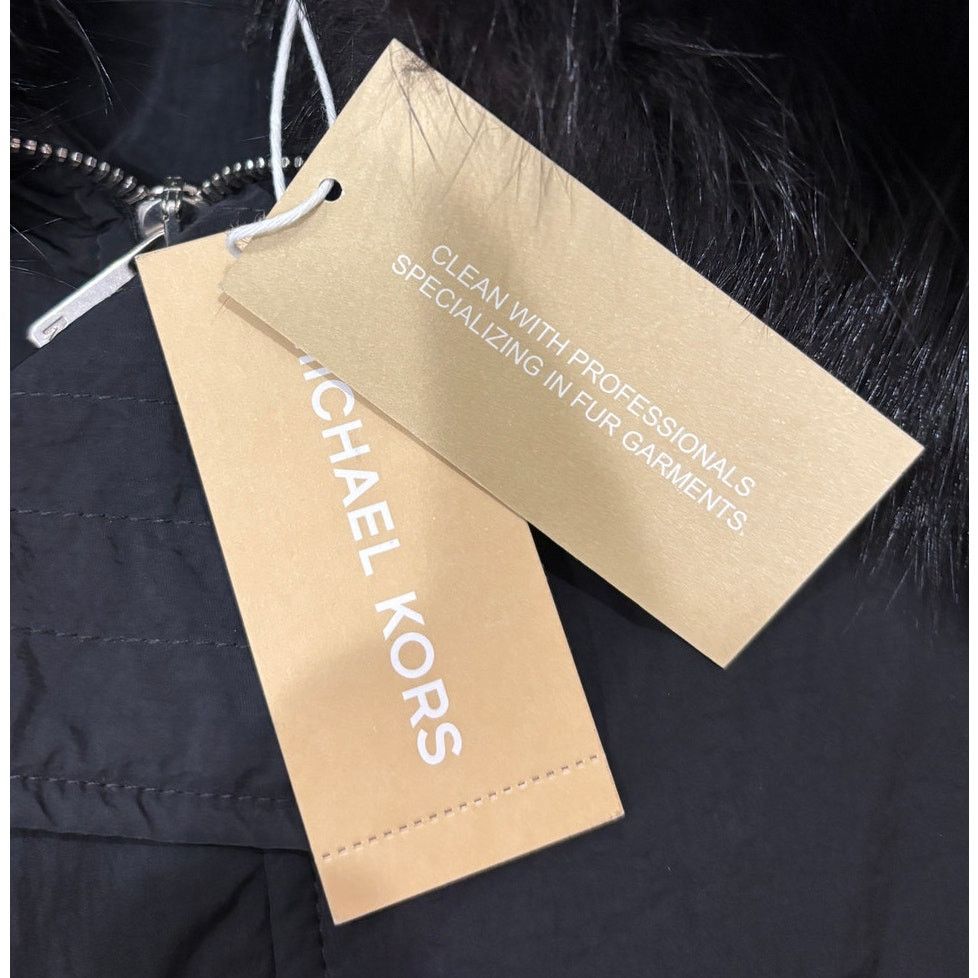 Michael Kors *R37 MICHAEL KORS Women's Faux Fur Winter Coat Black Size 0 Size XS / US 0-2 / IT 36-38 - 10 Thumbnail