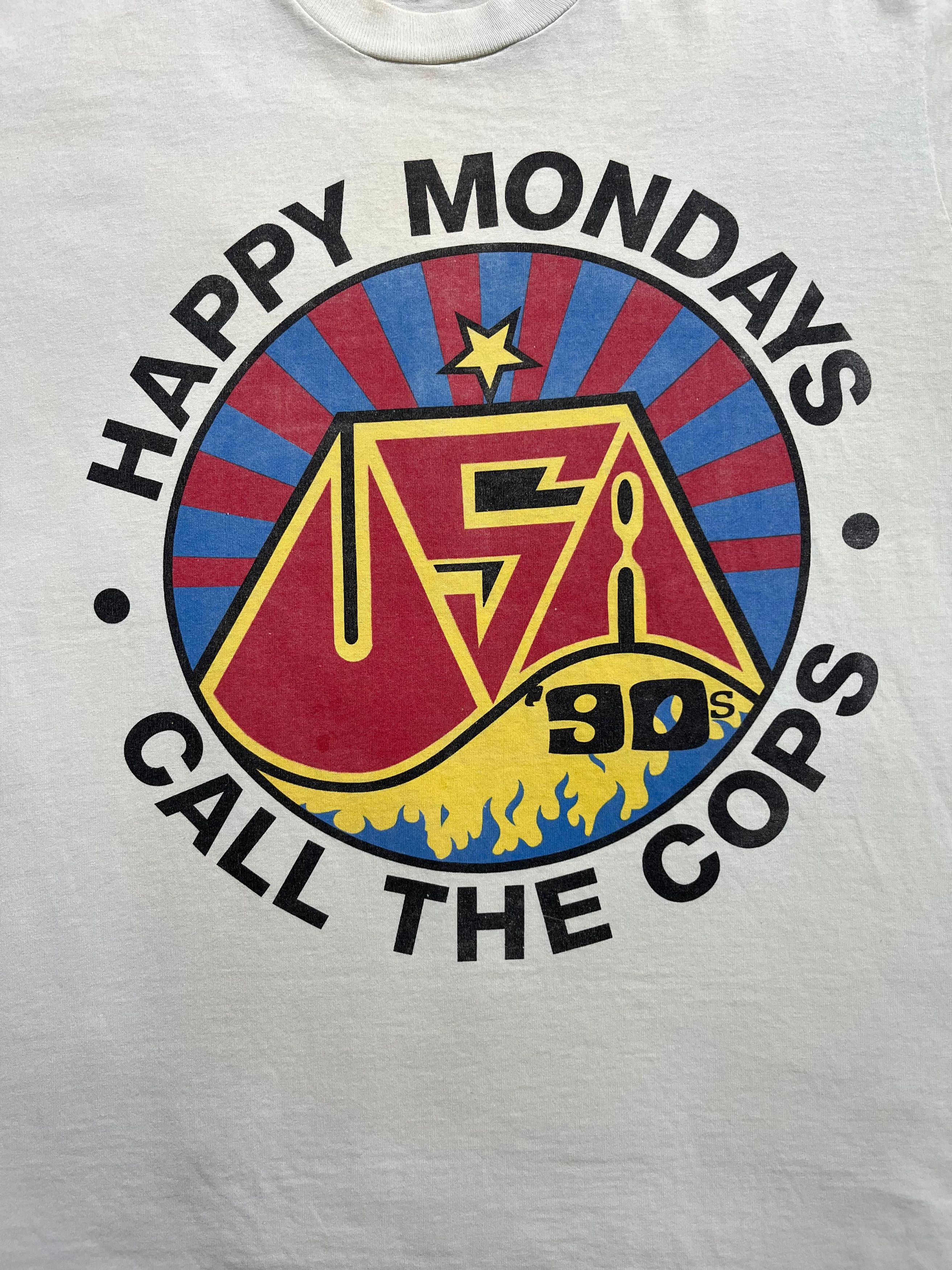 Band Tees Vintage 90s Happy Mondays Call The Cops Size US L / EU 52-54 / 3 - 2 Thumbnail