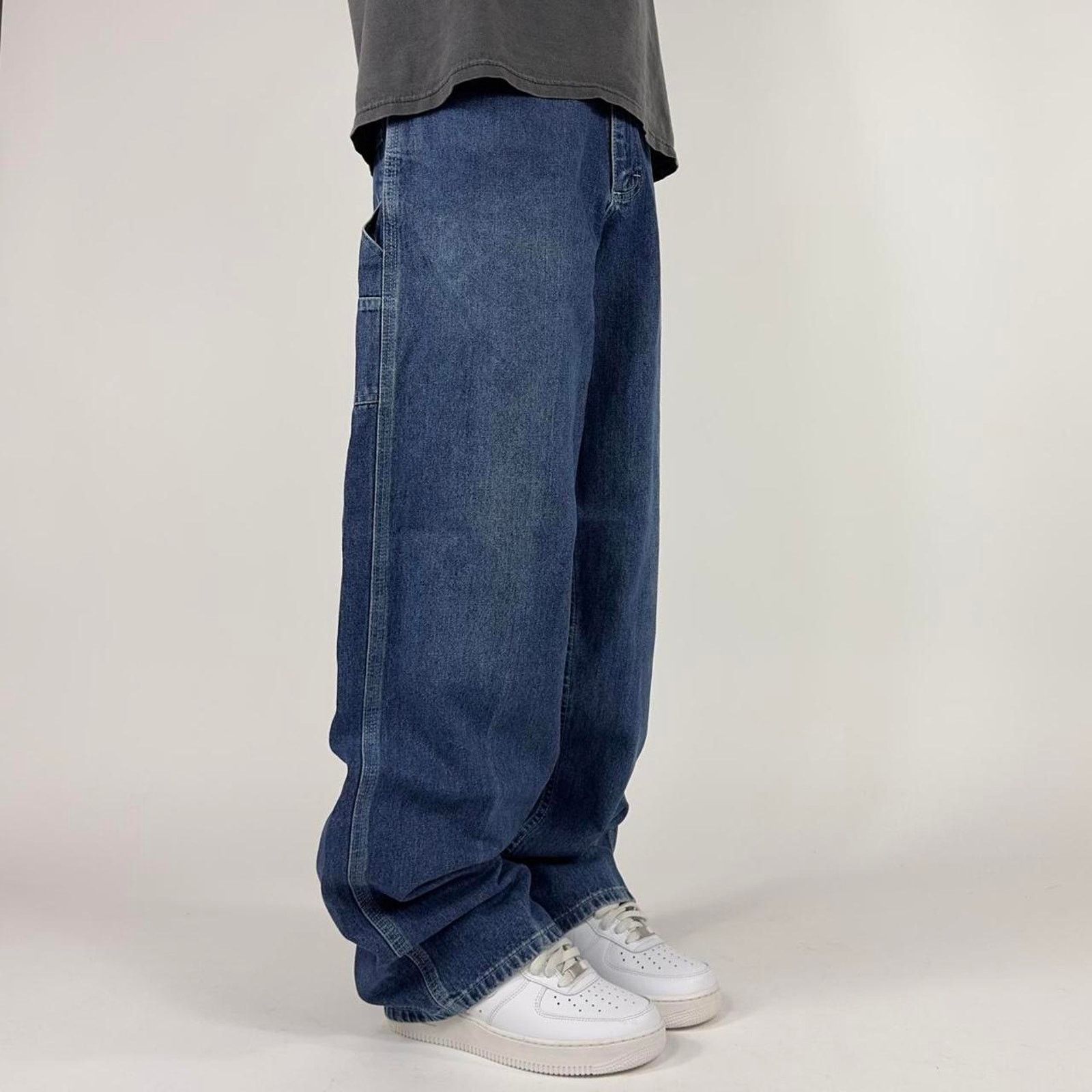 Lee × Vintage Vintage Lee Blue Carpenter Baggy Wide-Leg Streetwear Pants Size US 30 / EU 46 - 1 Thumbnail
