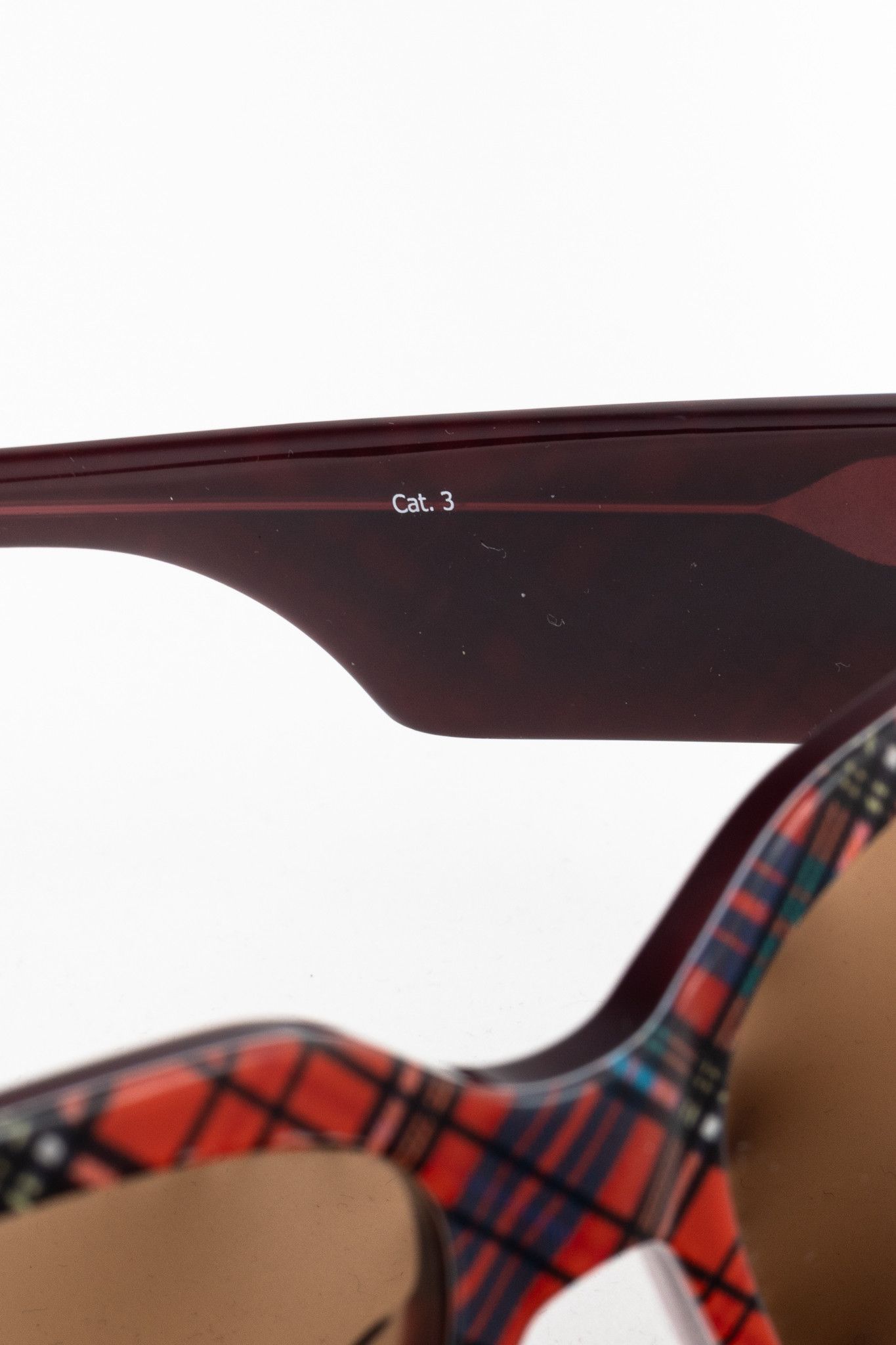 Vivienne Westwood Vivienne Westwood Sun RX 01 Red-Tartan Square Sunglasses Size ONE SIZE - 9 Thumbnail