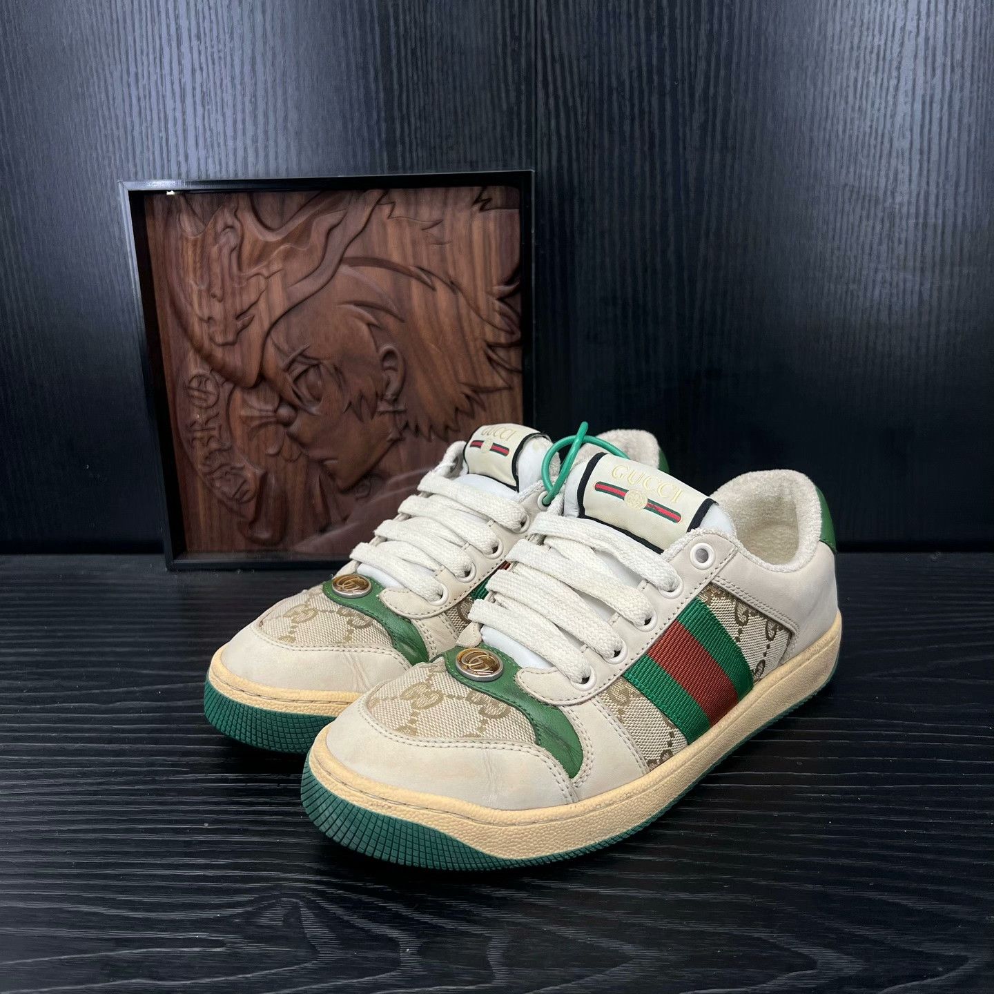 Gucci Gucci Green Lowtop Sneakers 35 Women Size US 5 / IT 35 - 1 Thumbnail