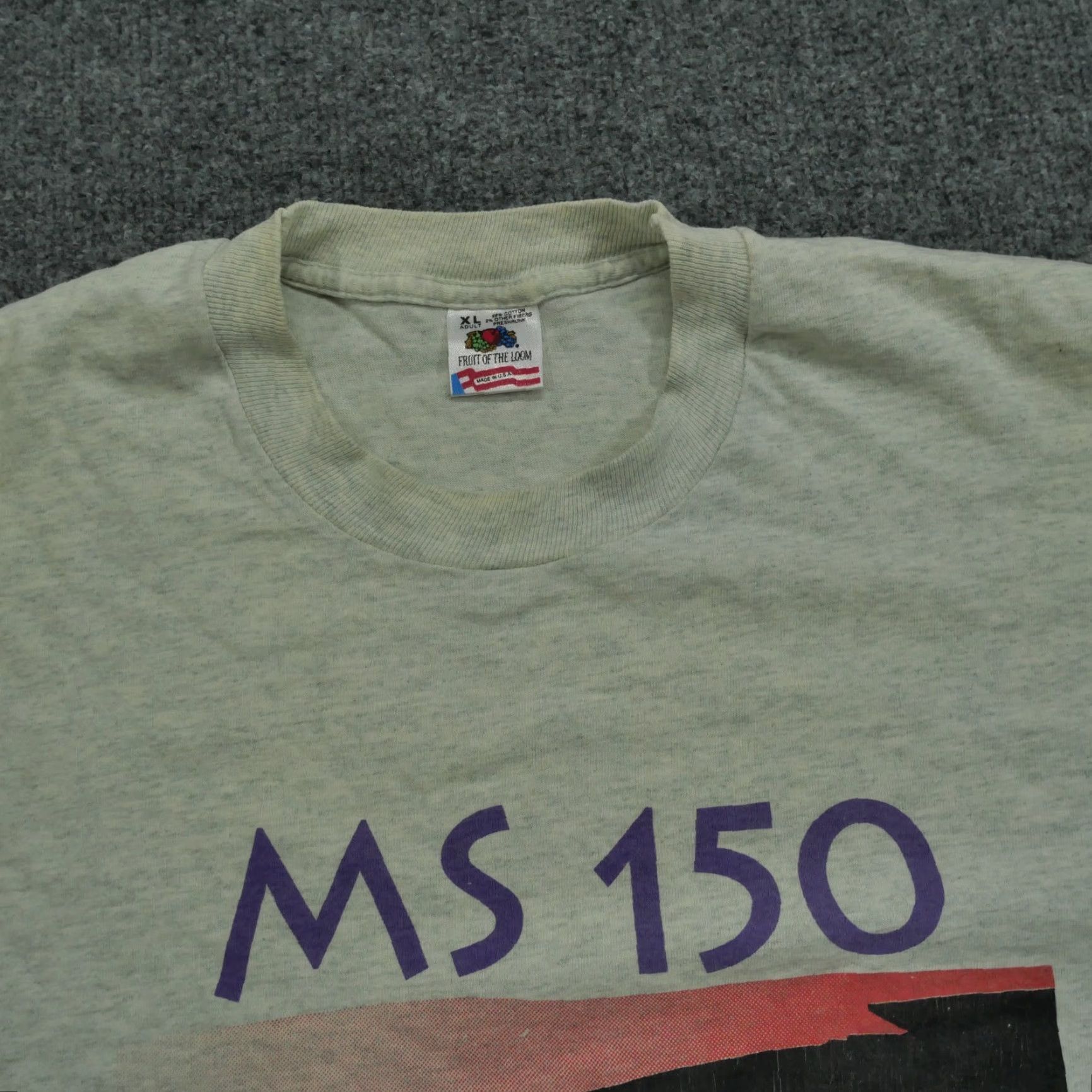 Vintage VINTAGE MS 150 Bicycle Ride T Shirt Adult XL Grey Cycling Race Mens 1994 90s Size US XL / EU 56 / 4 - 5 Thumbnail