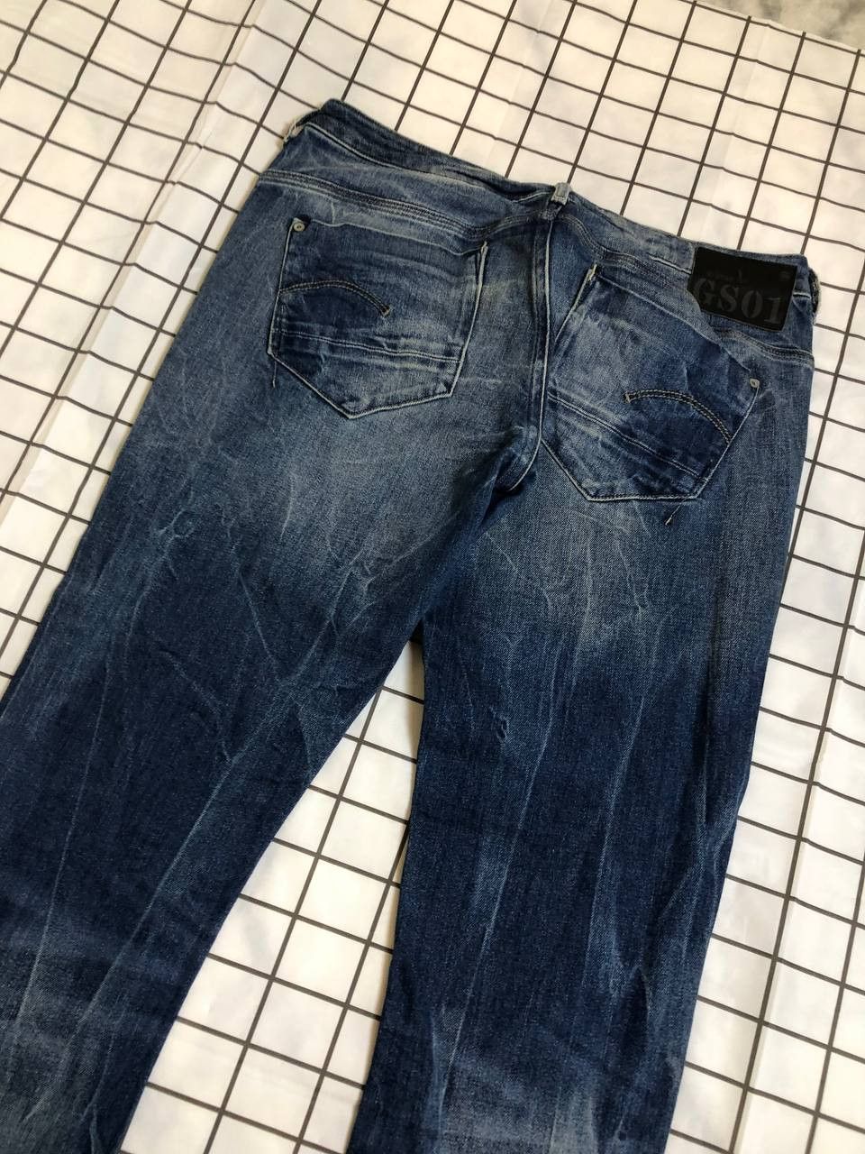 G-Star G-Star Raw GS01 Arc 3D Slim Blue Denim Jeans Size 31" - 19 Thumbnail